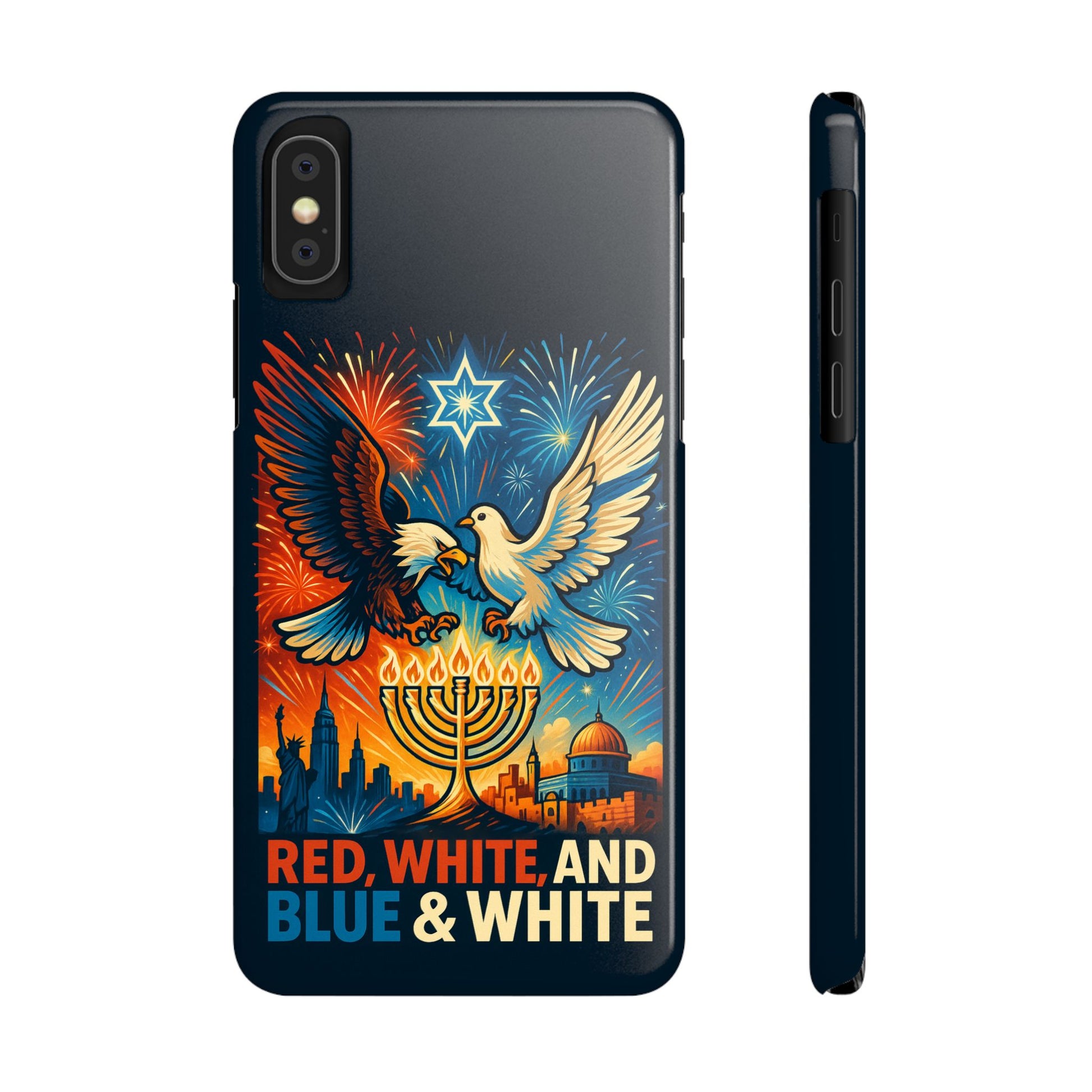 Red White and Blue Slim Phone Cases - American Zionist