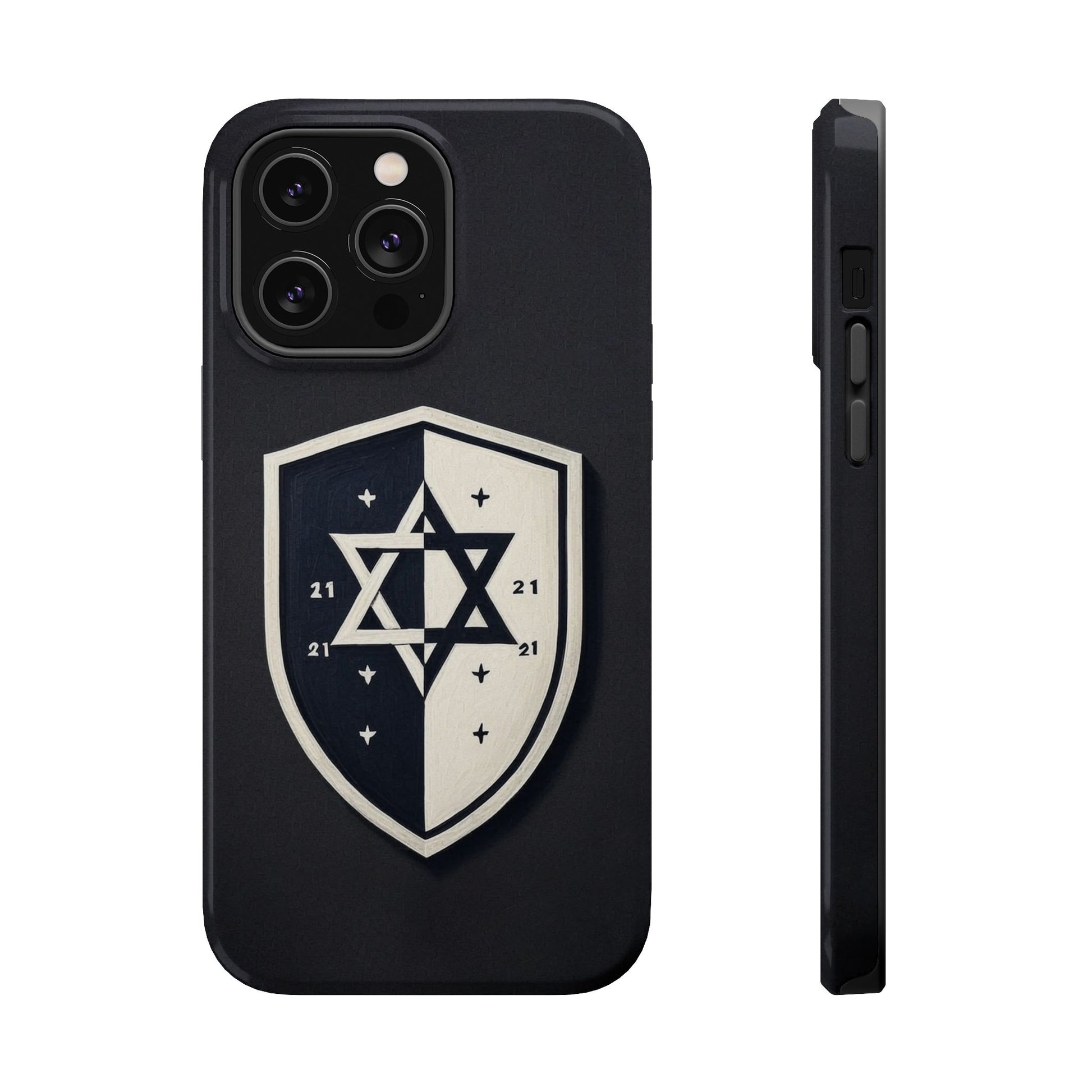 Black and White Shield Magnetic Tough Cases - American Zionist