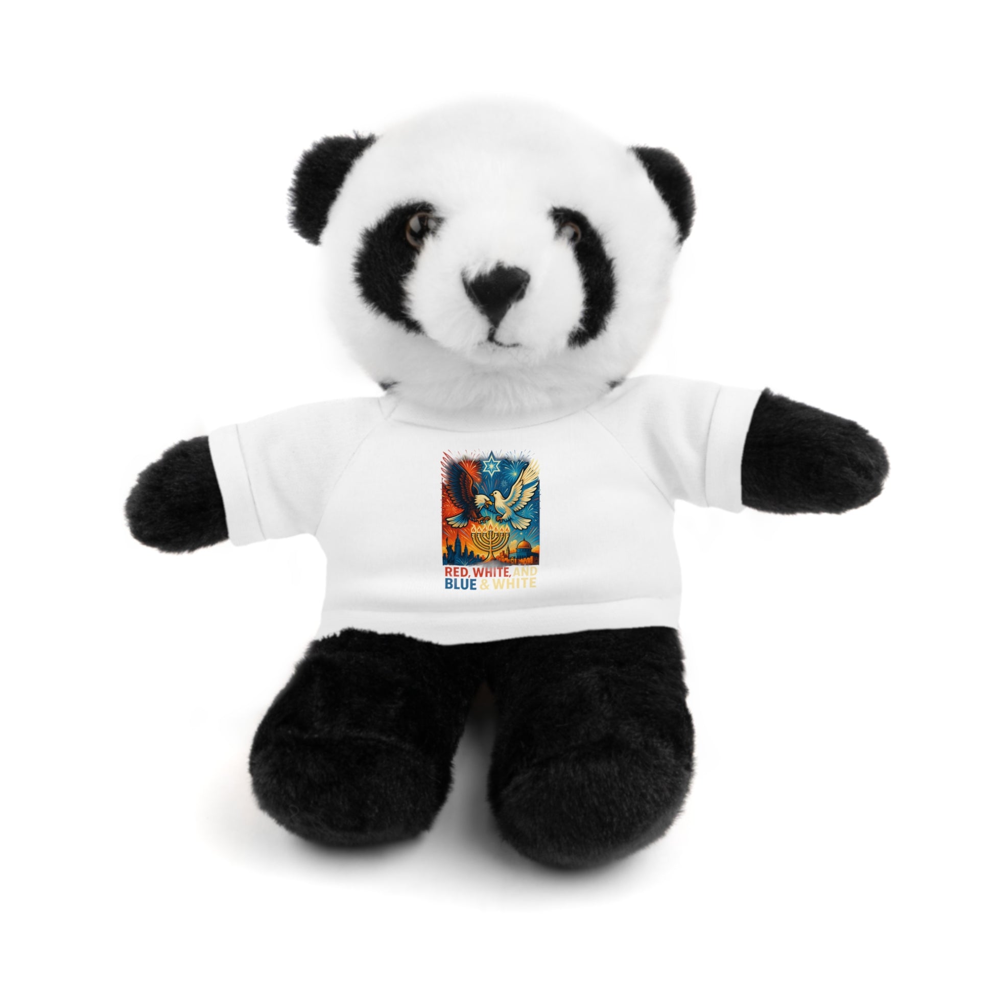Red White and Blue Stuffed Animals with Tee - American Zionist