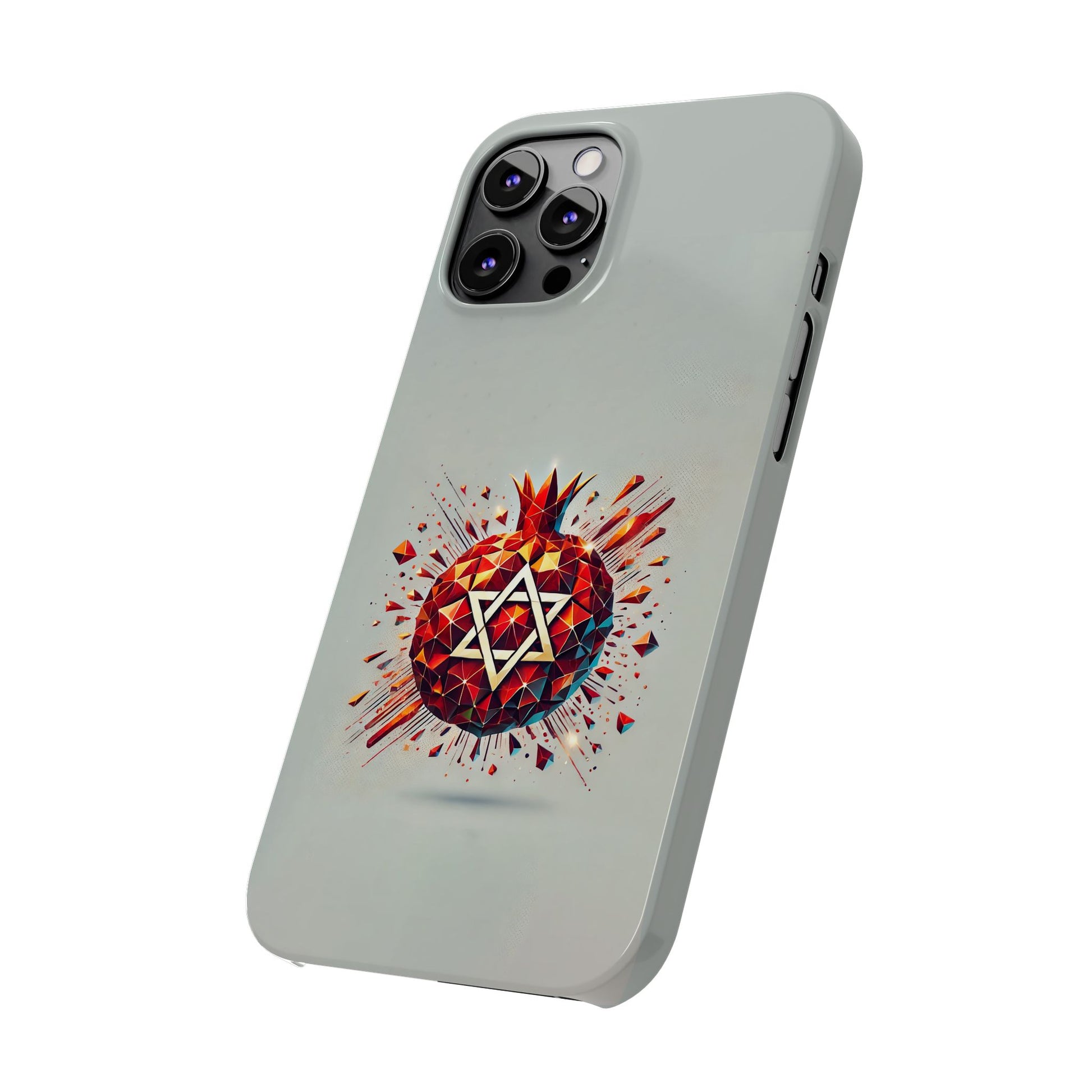 Pomegranate Star of David Slim Phone Cases - American Zionist