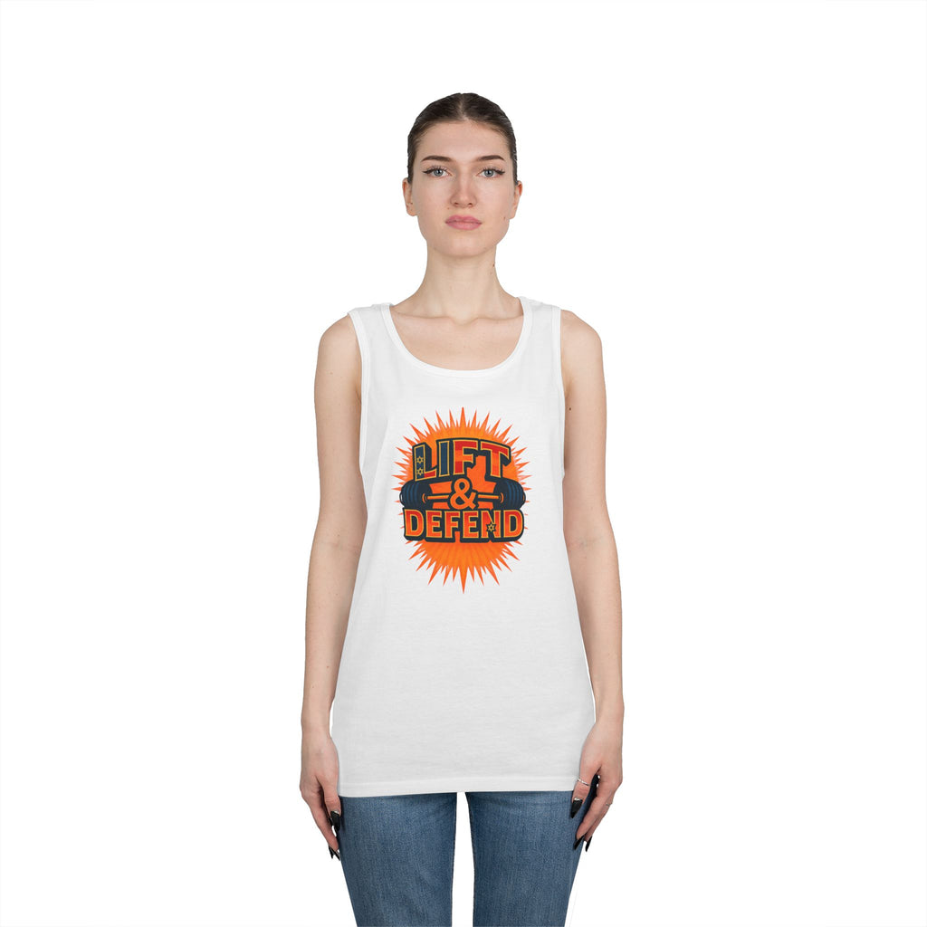 Lift Defend Unisex Heavy Cotton Tank Top - American Zionist