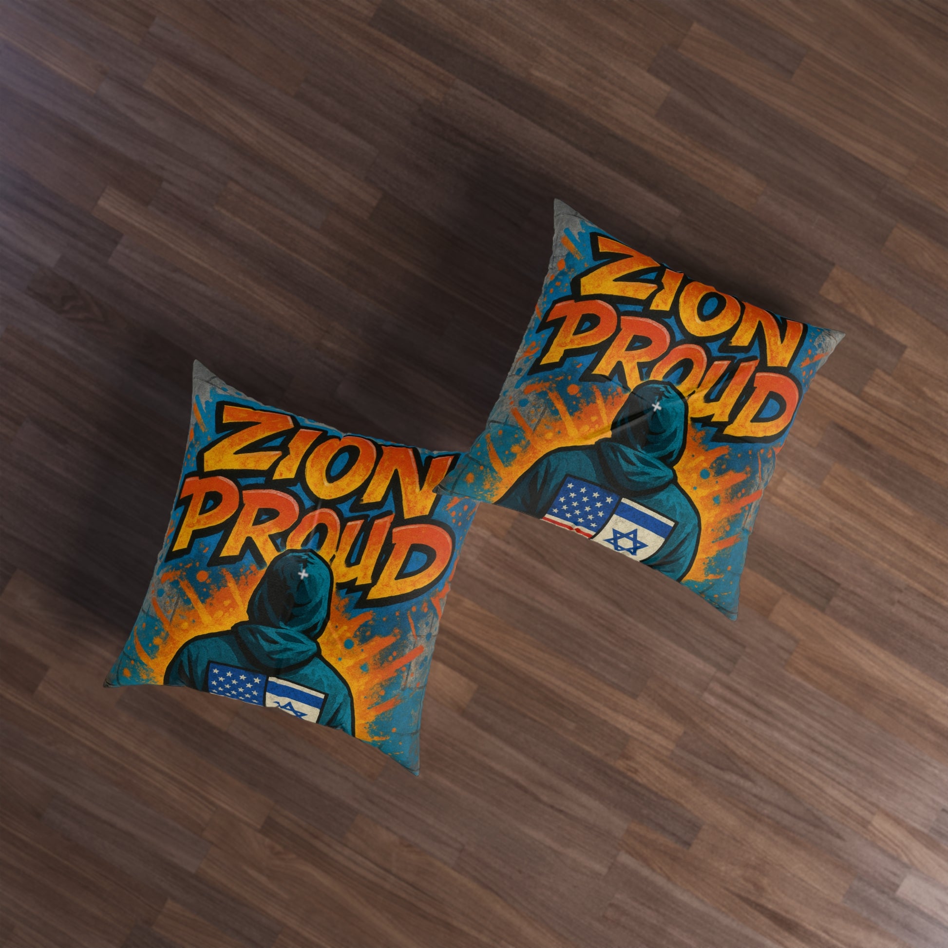 Zion Proud Tufted Floor Pillow, Square - American Zionist