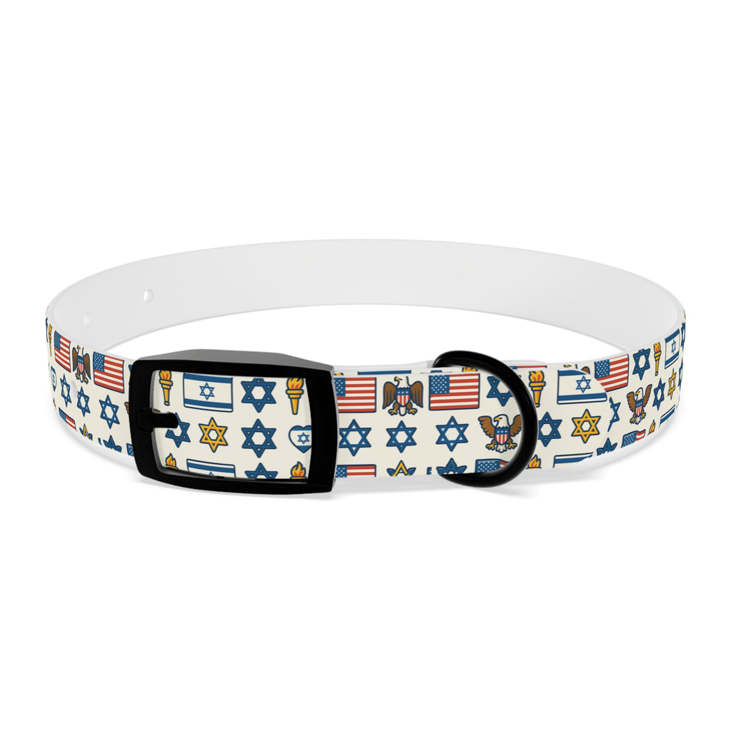 Symbols of Shared Freedom Dog Collar - American Zionist