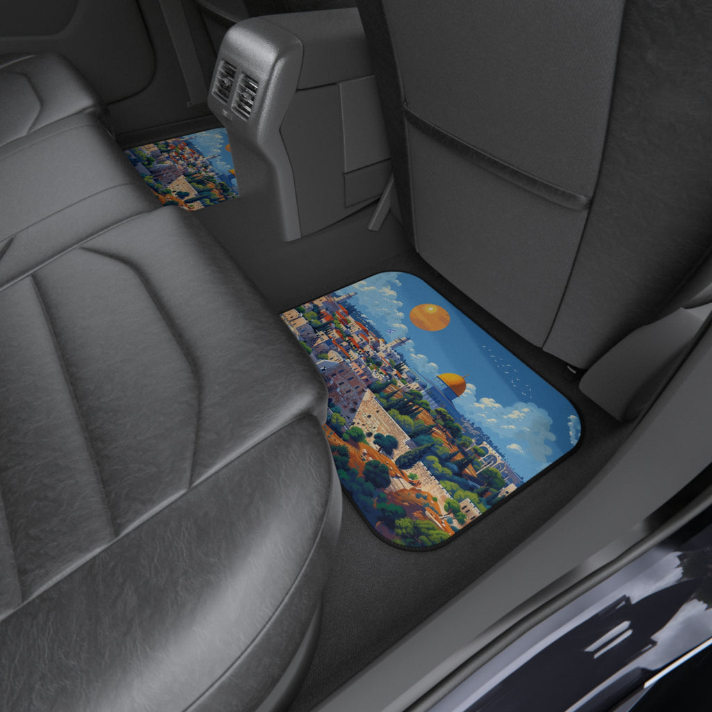 Jerusalem City Skyline Car Mats (2x Rear) - American Zionist