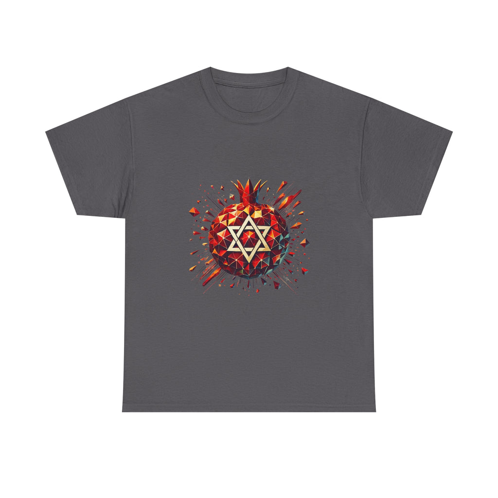 Pomegranate Star of David Unisex Heavy Cotton Tee - American Zionist