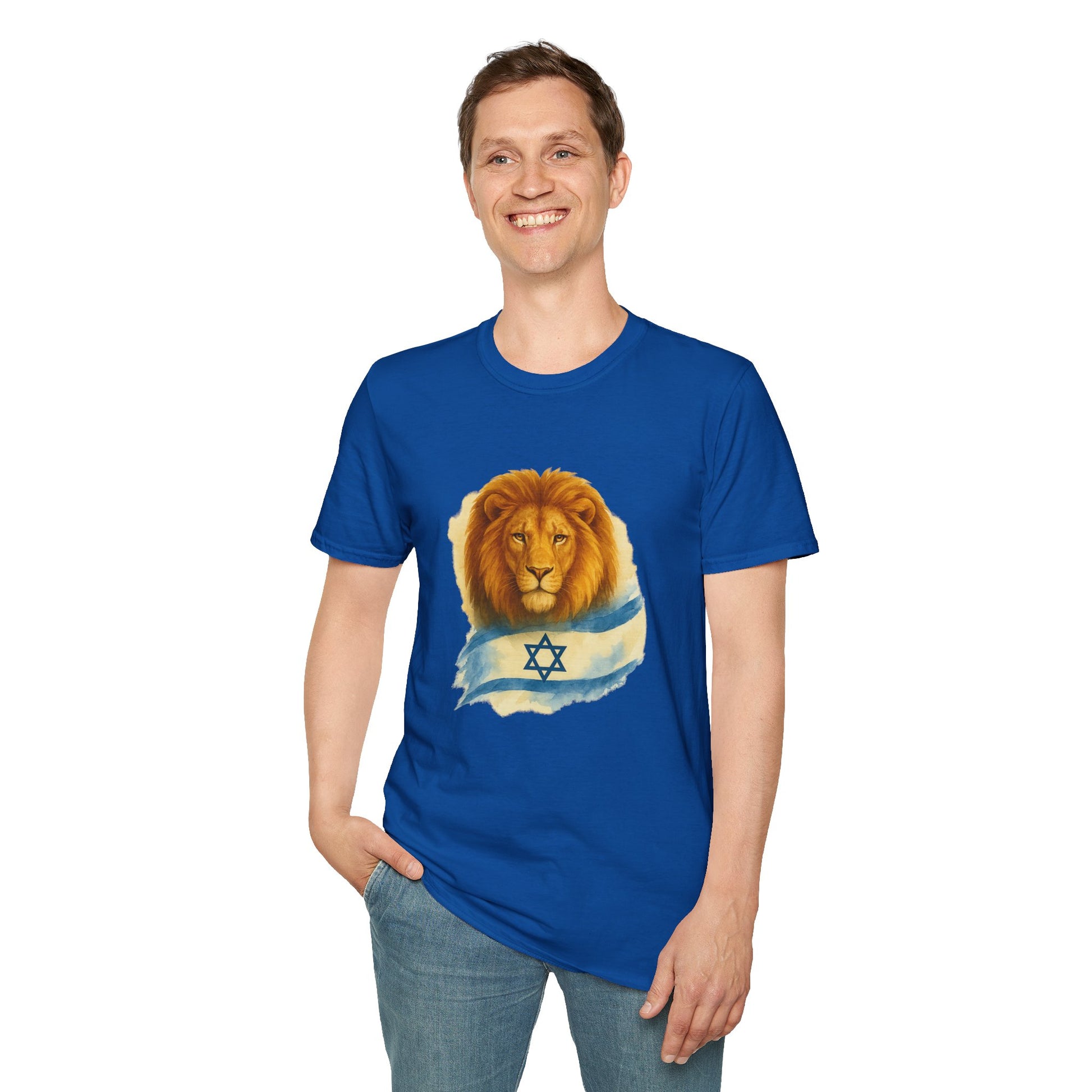 Lion Of Israel Unisex Softstyle T-Shirt - American Zionist