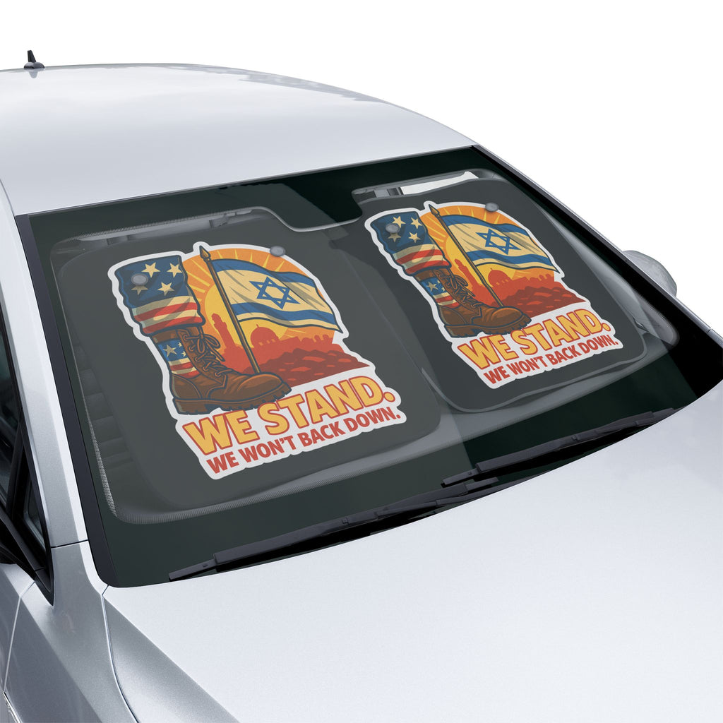 We Stand Car Sun Shades - American Zionist