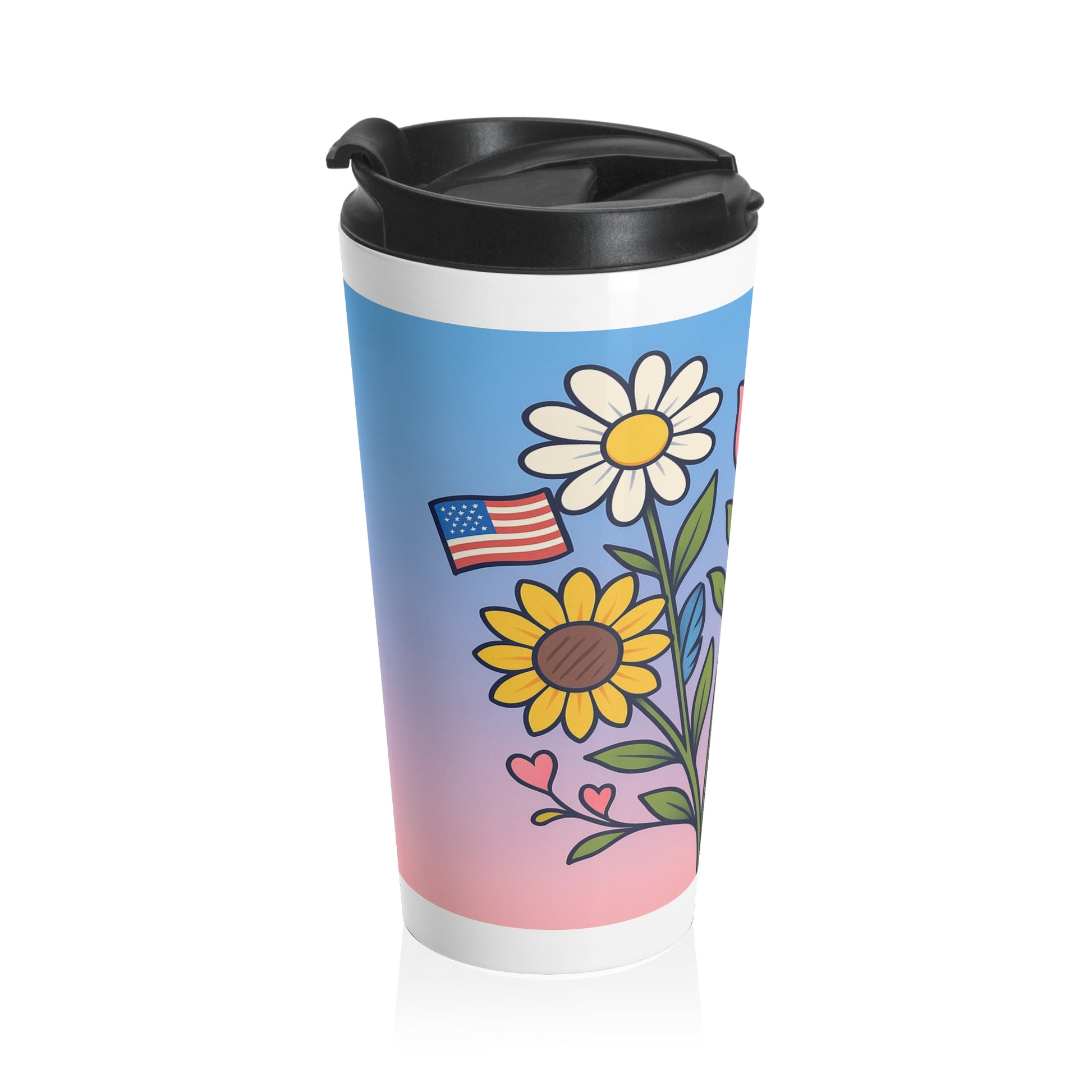 Flourish With Freedom Stainless Steel Travel Mug - American Zionist
