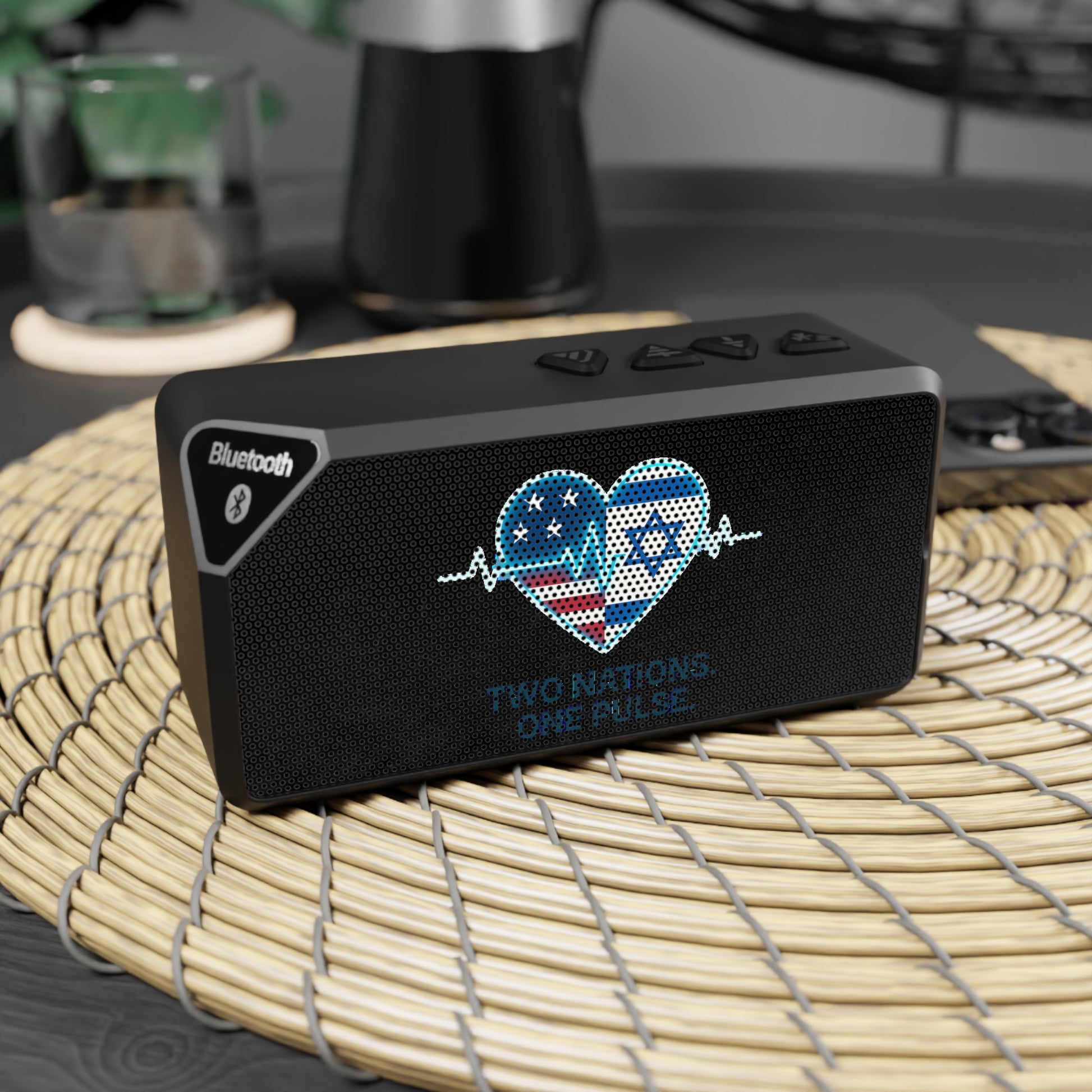 Two Nations. One Pulse Jabba Bluetooth Speaker - American Zionist