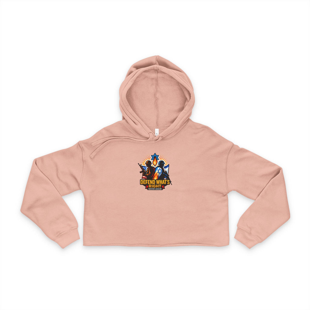 Defend Whats Right Women's Cropped Hoodie - American Zionist