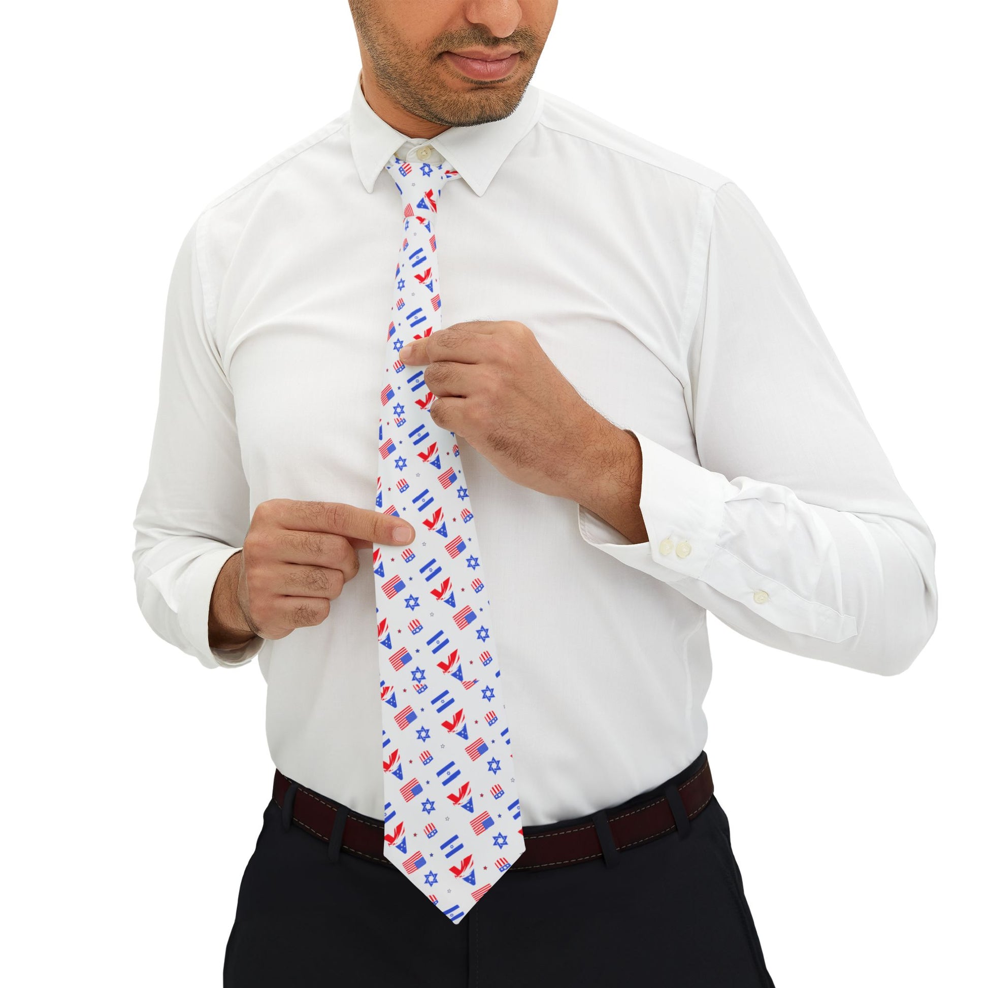 Zionist Eagle Pattern Necktie - American Zionist