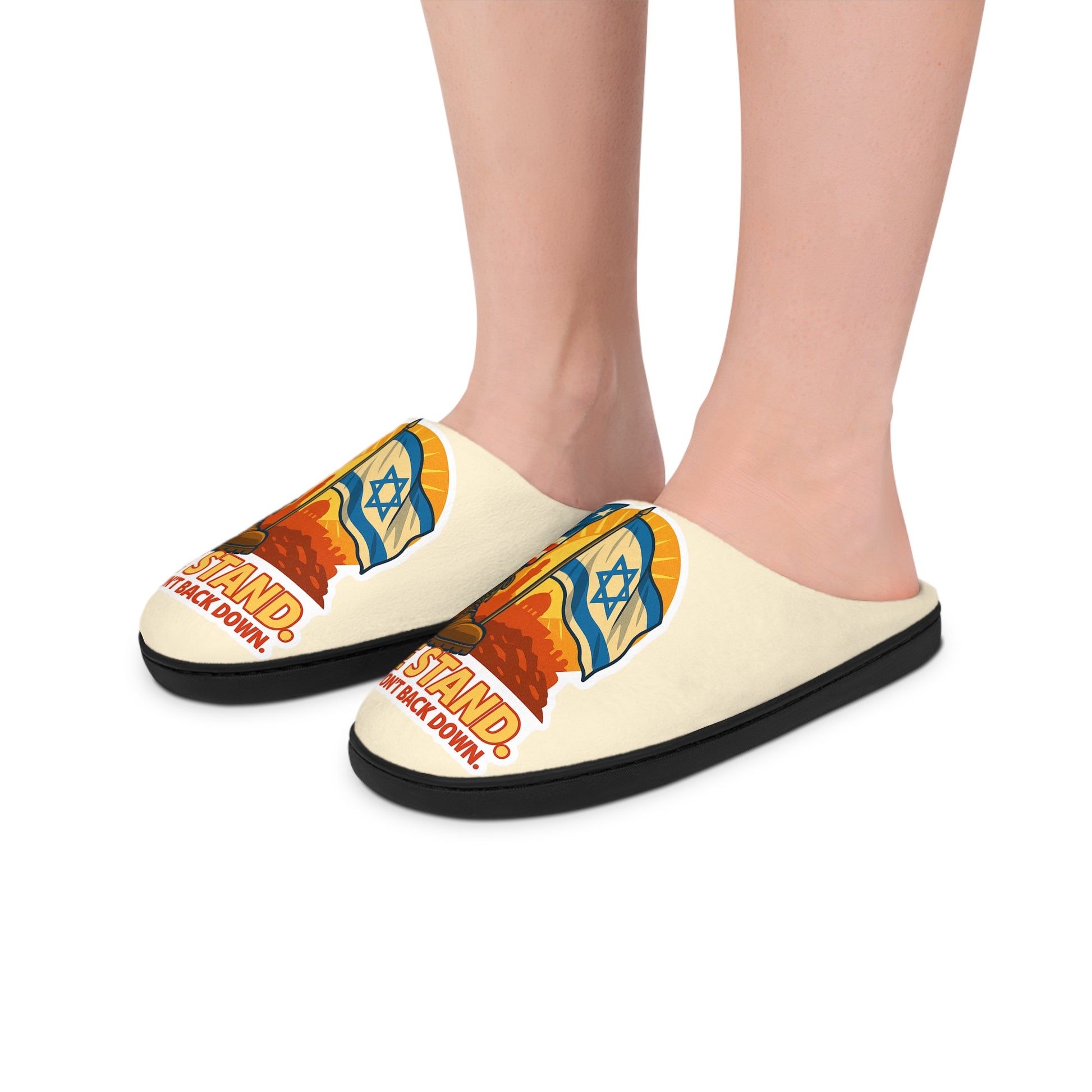 We Stand Women's Indoor Slippers - American Zionist