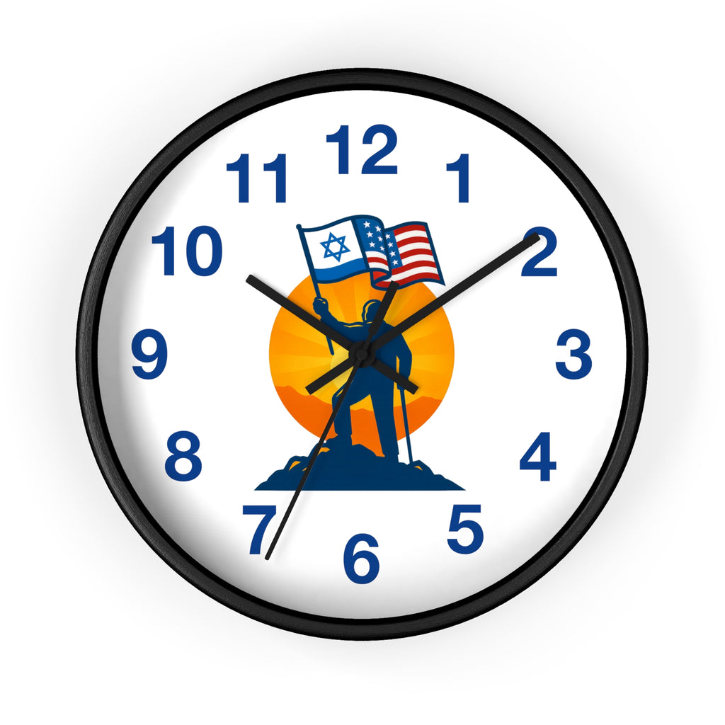 Grandpa Stands for Freedom Wall Clock - American Zionist