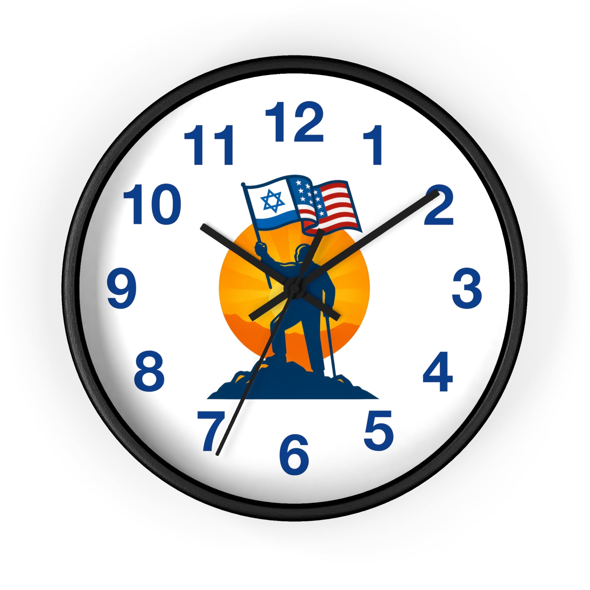 Grandpa Stands for Freedom Wall Clock - American Zionist