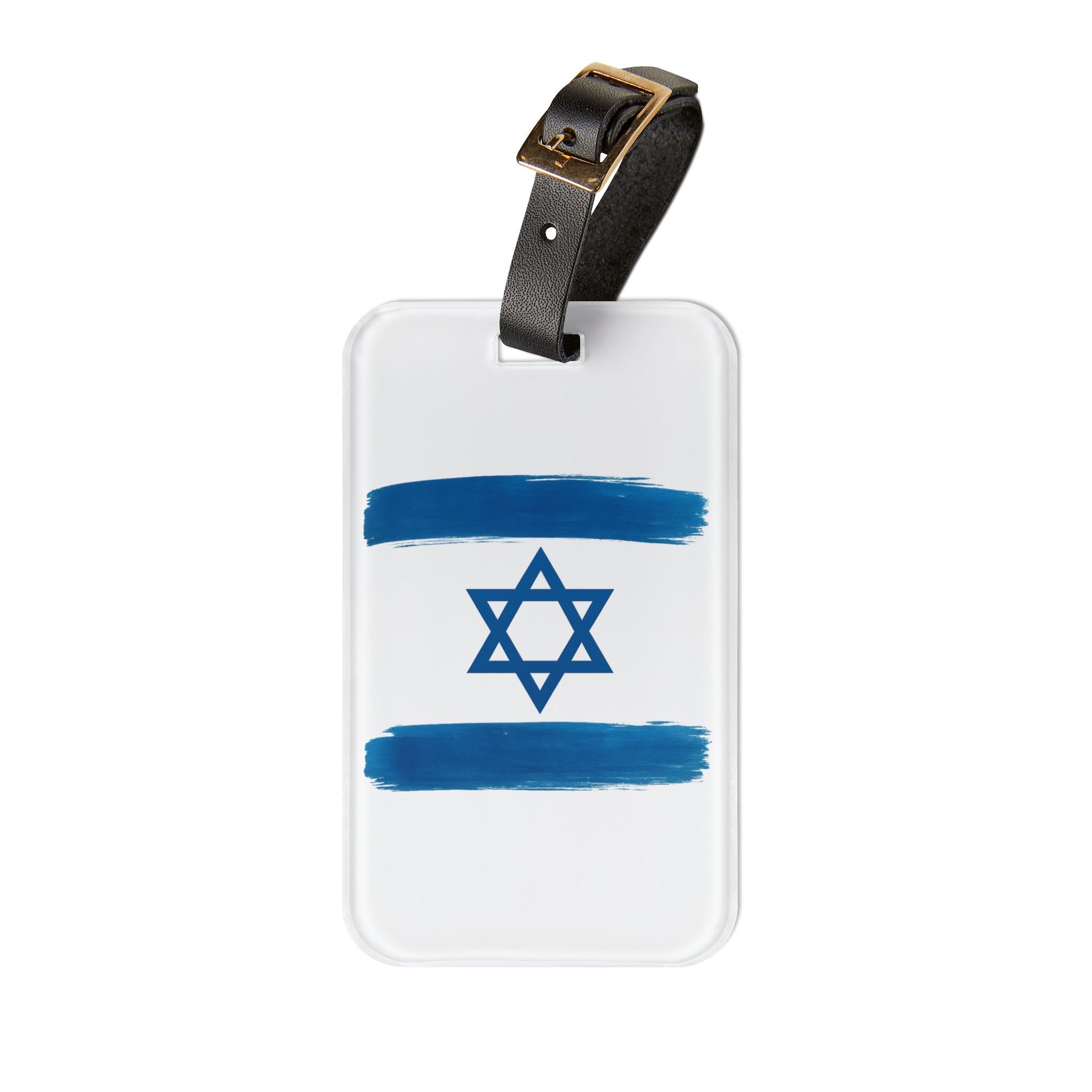Blue Stars Of David Luggage Tag - American Zionist
