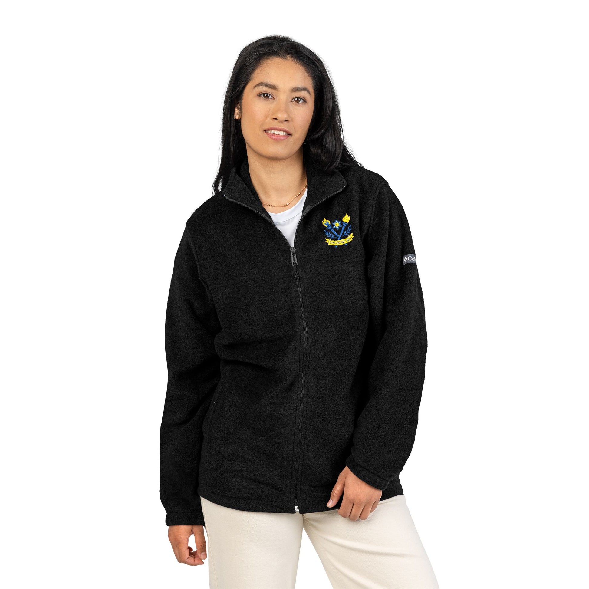 Torches Of Chai Unisex Columbia Fleece Jacket (Embroidery) - American Zionist