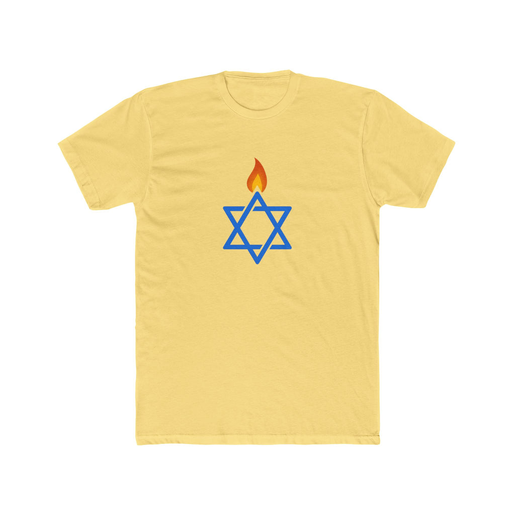 Fire Stars Of David Unisex Cotton Crew Tee - American Zionist