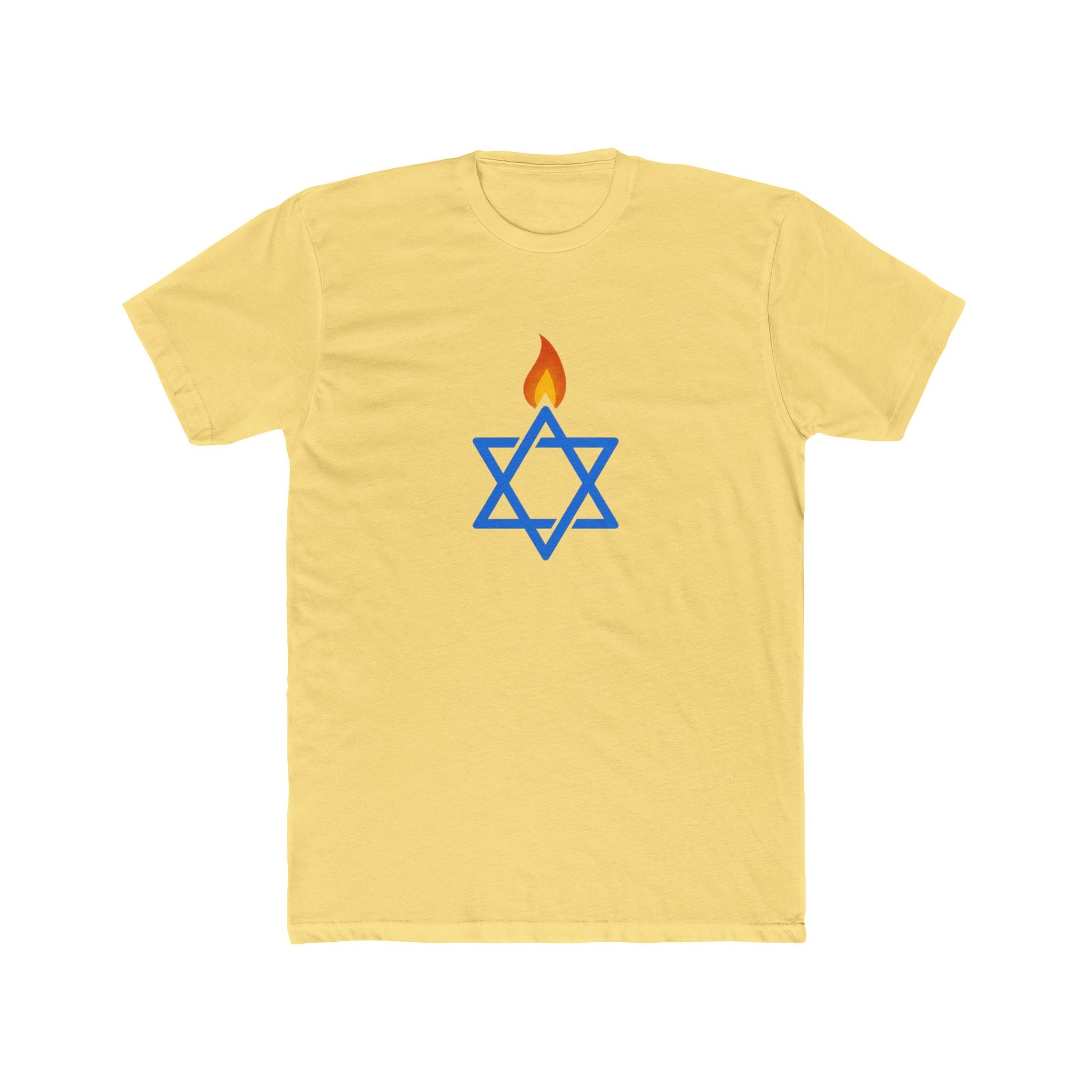 Fire Stars Of David Unisex Cotton Crew Tee - American Zionist