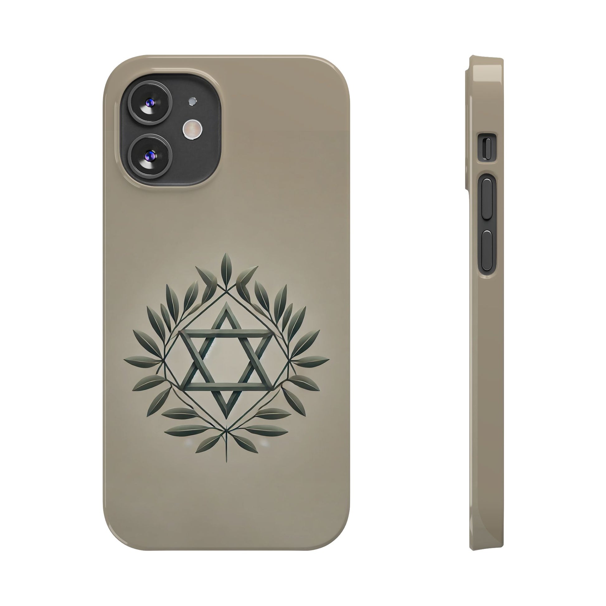 Olive and Star of David Slim Phone Cases - American Zionist
