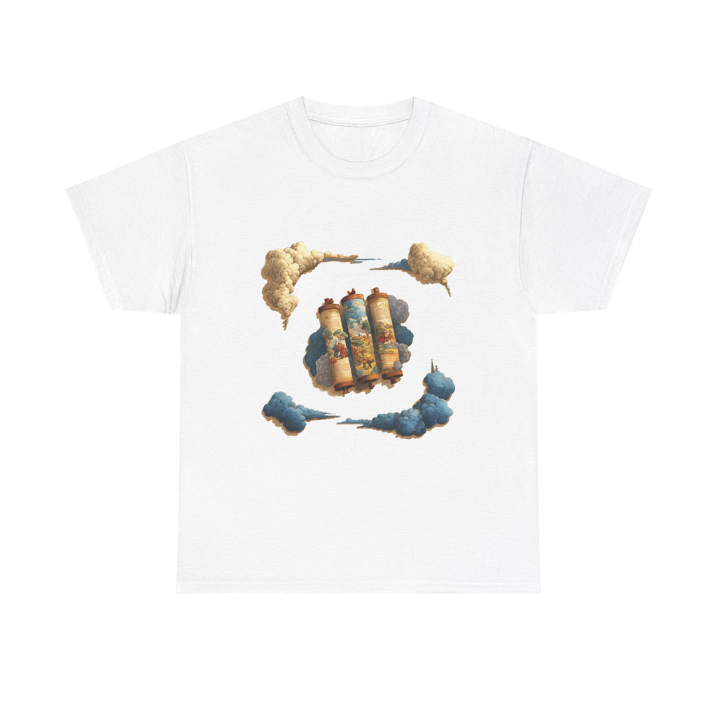 Cloudy Scroll of Moses Unisex Heavy Cotton Tee - American Zionist