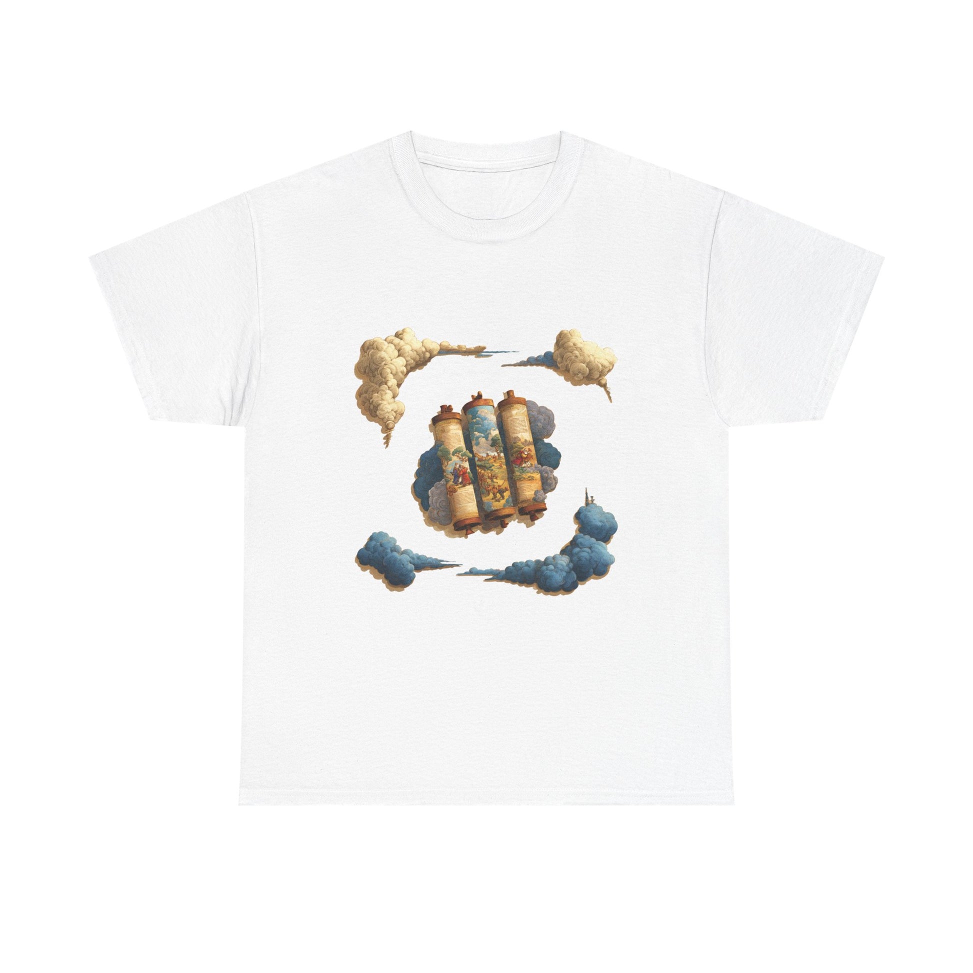 Cloudy Scroll of Moses Unisex Heavy Cotton Tee - American Zionist