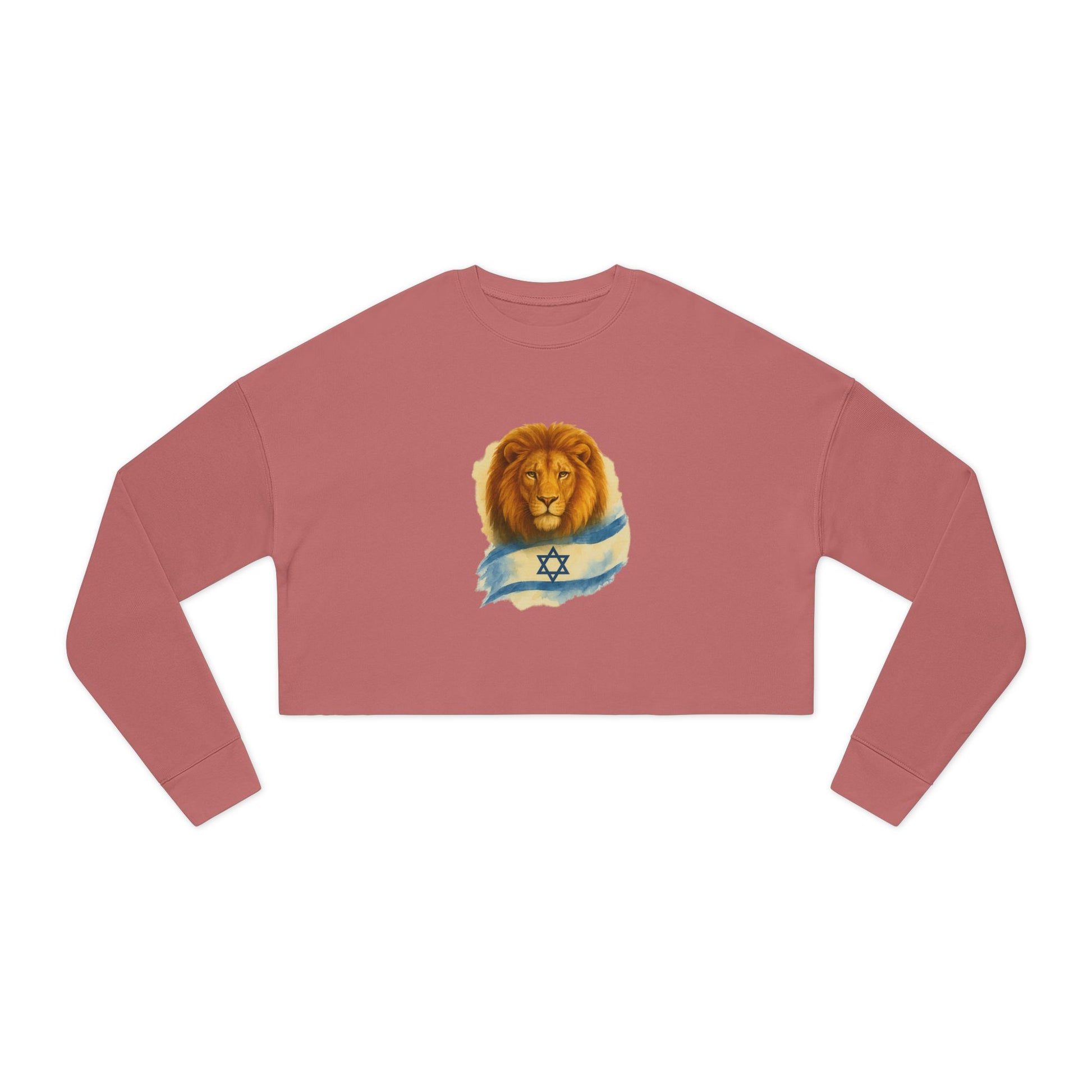Lion Of Israel Women's Cropped Sweatshirt - American Zionist