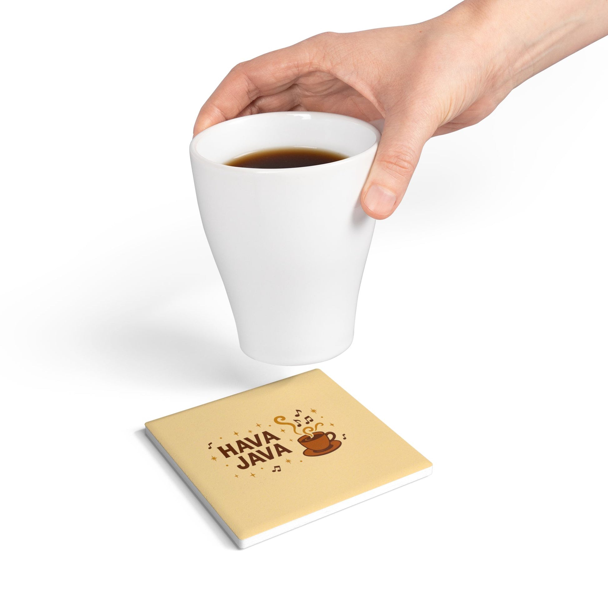 Hava Java Ceramic Coaster - American Zionist