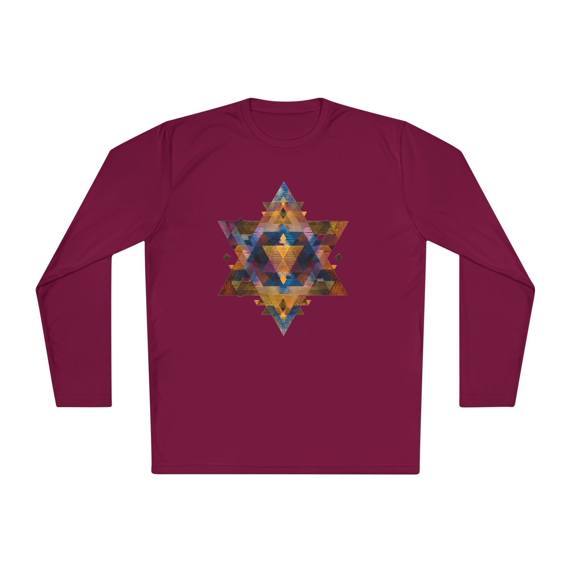 Star of David Geometric Unisex Lightweight Long Sleeve Tee - American Zionist
