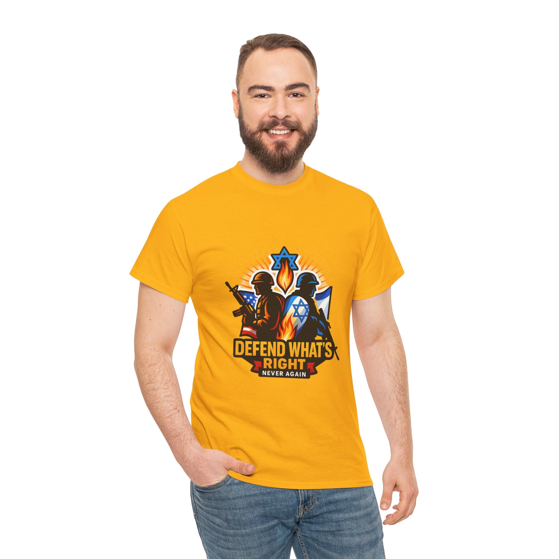 Defend Whats Right Unisex Heavy Cotton Tee - American Zionist