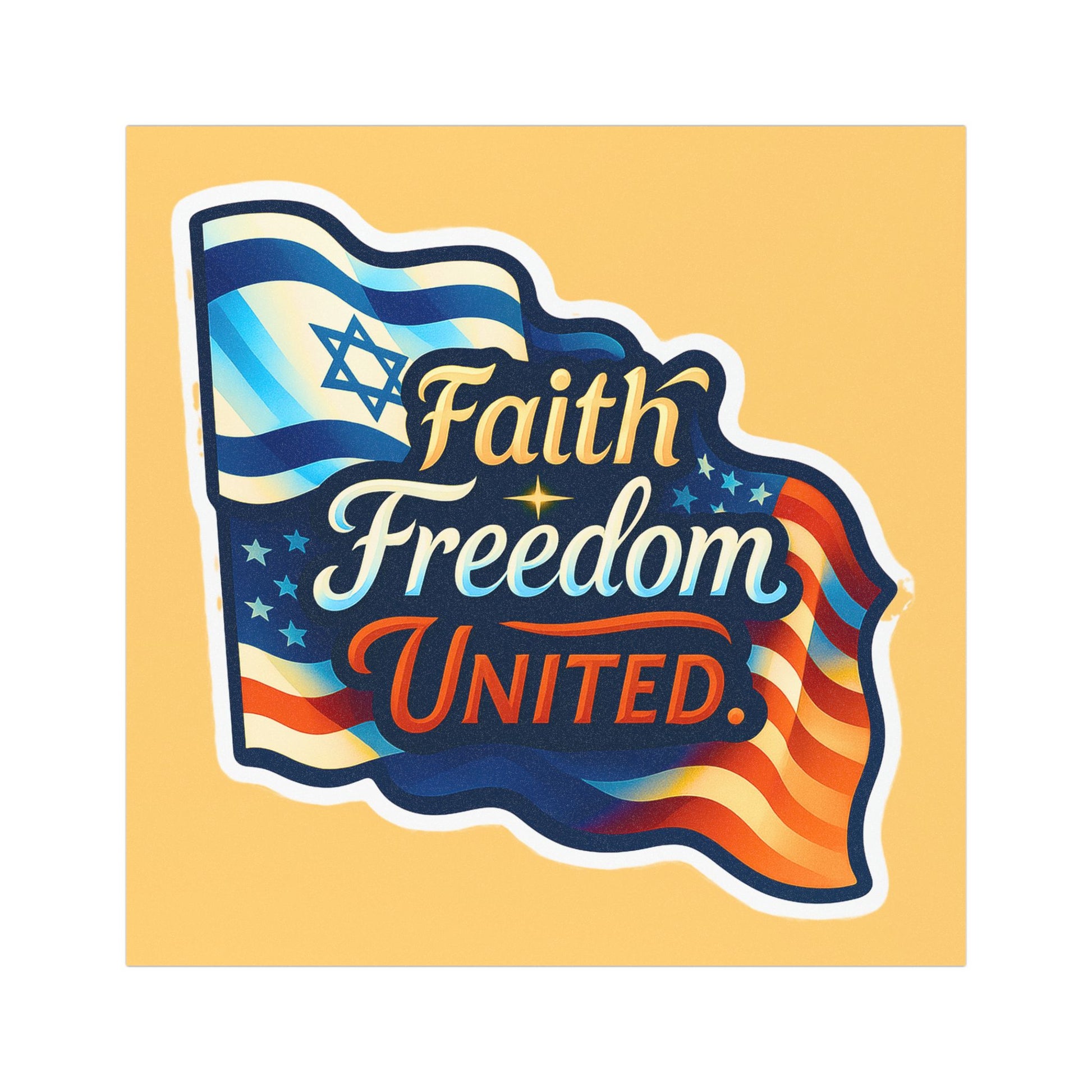 Faith Freedom United Car Magnets - American Zionist