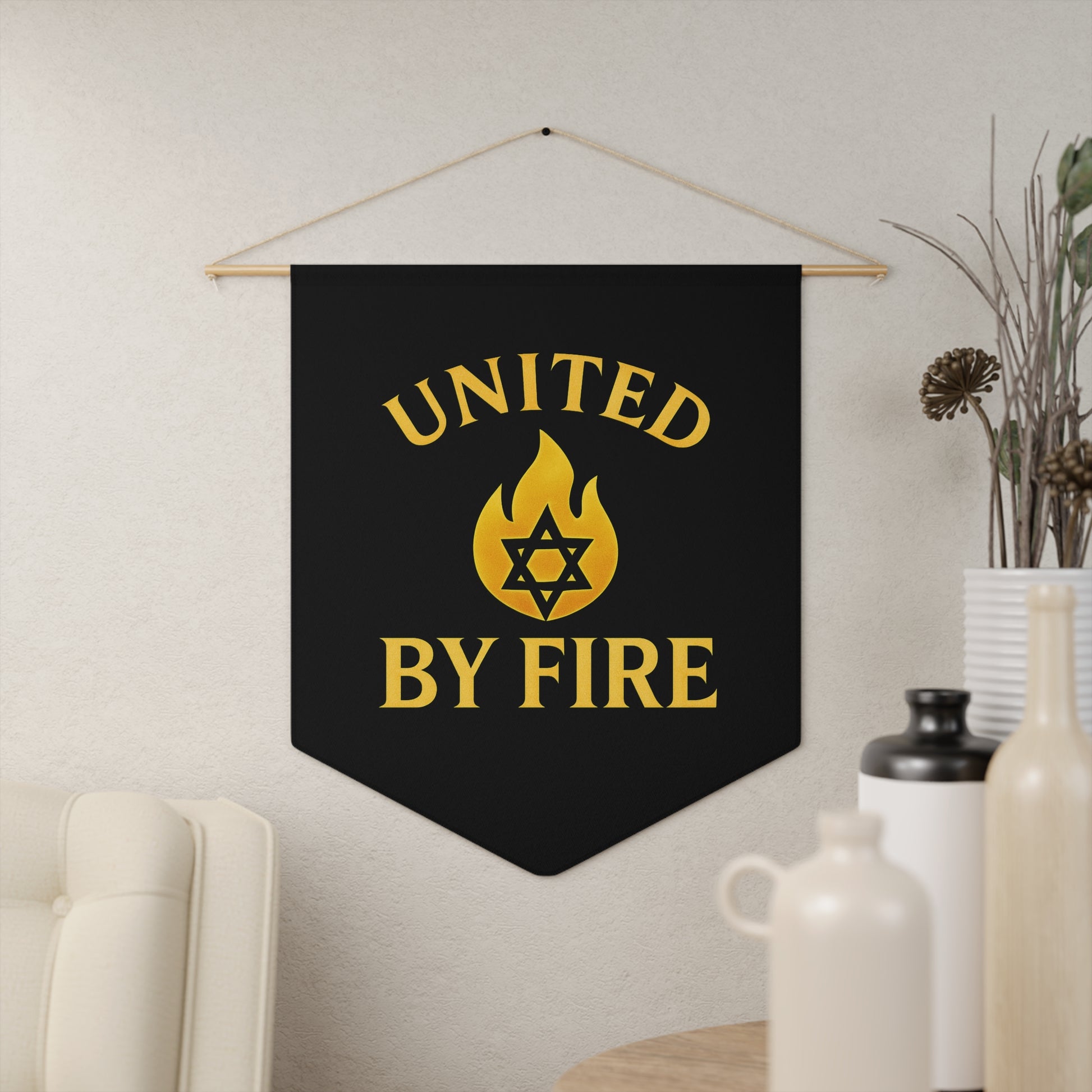 United by Fire Pennant - American Zionist