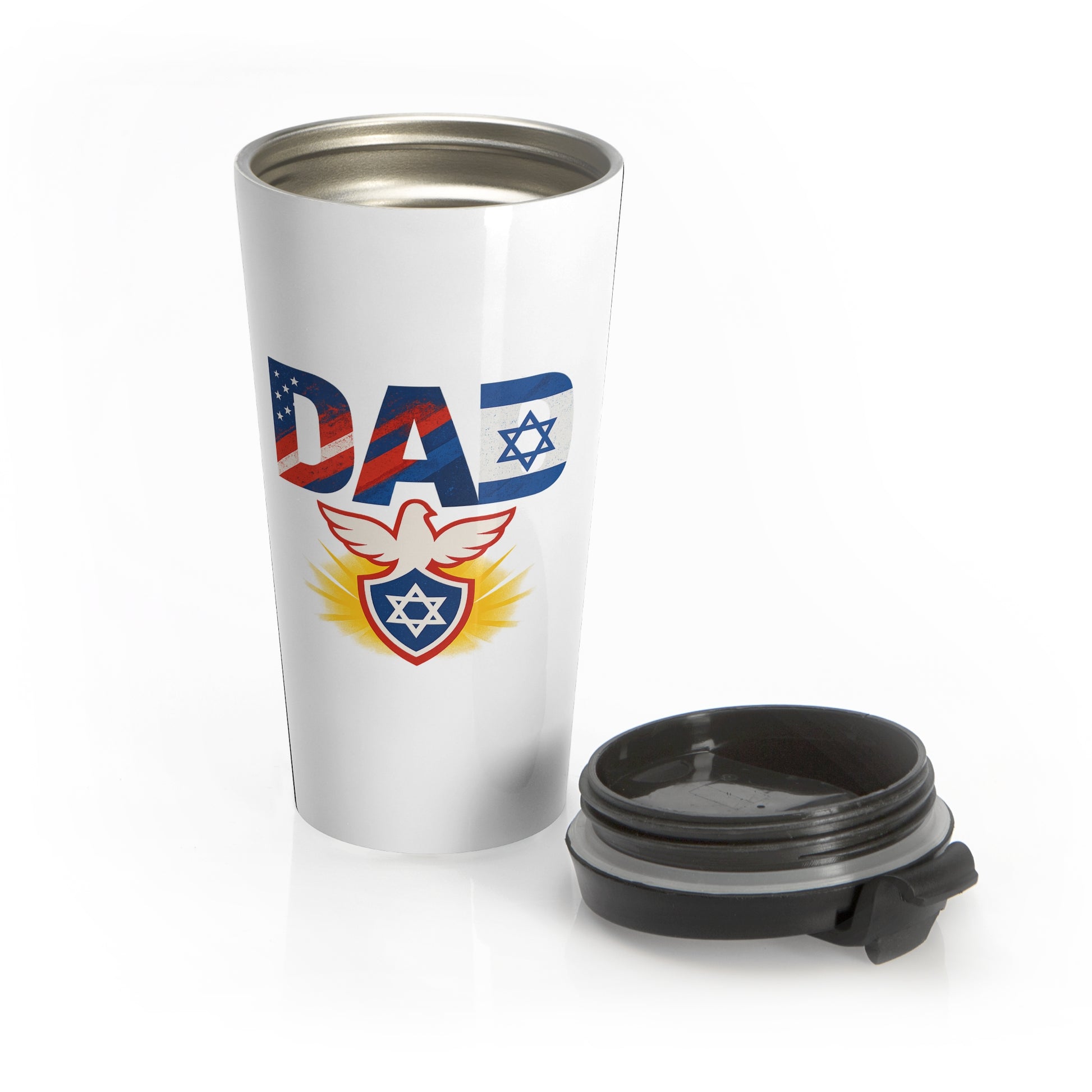 Patriotic Dad Stainless Steel Travel Mug - American Zionist
