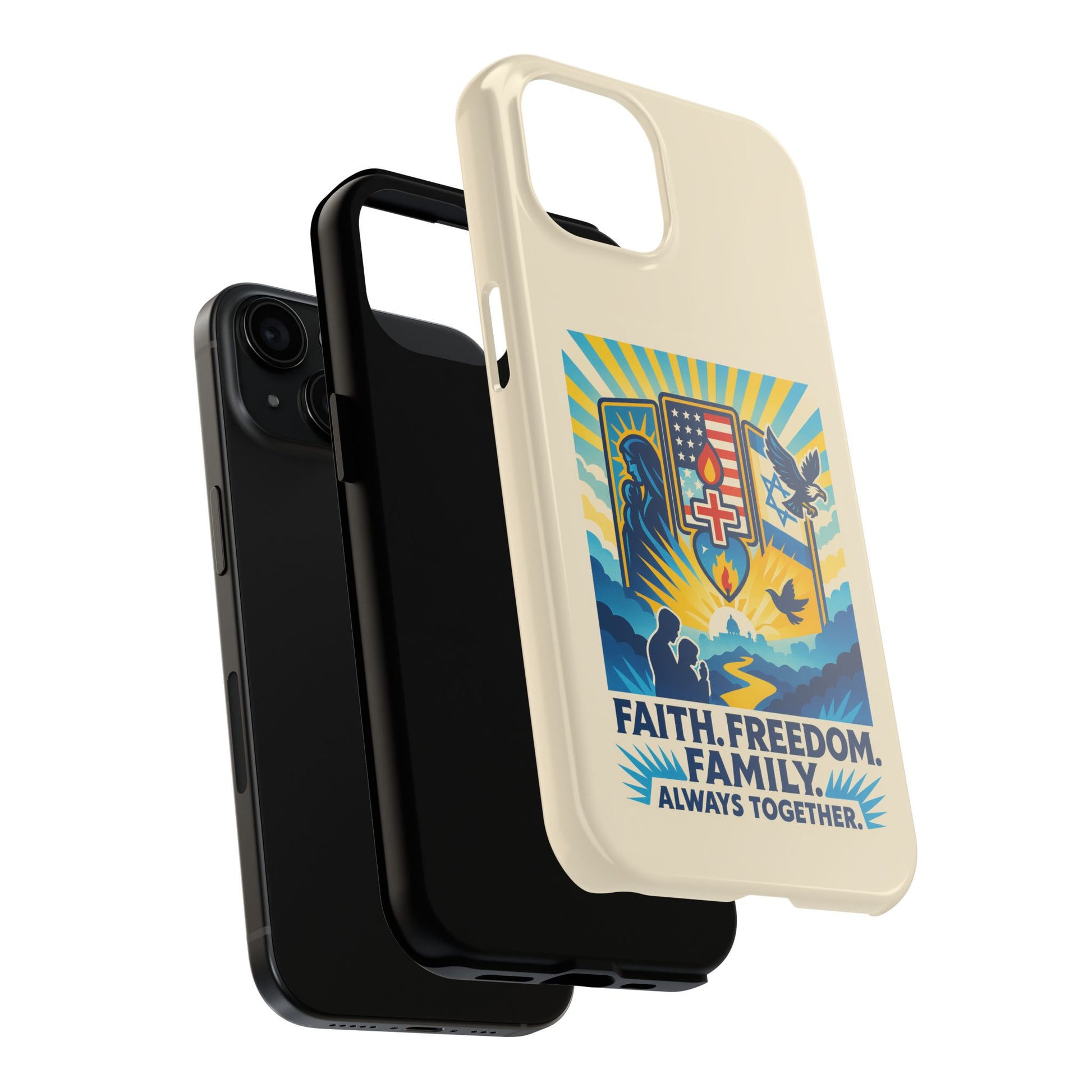 Faith Freedom Family Tough Phone Cases - American Zionist
