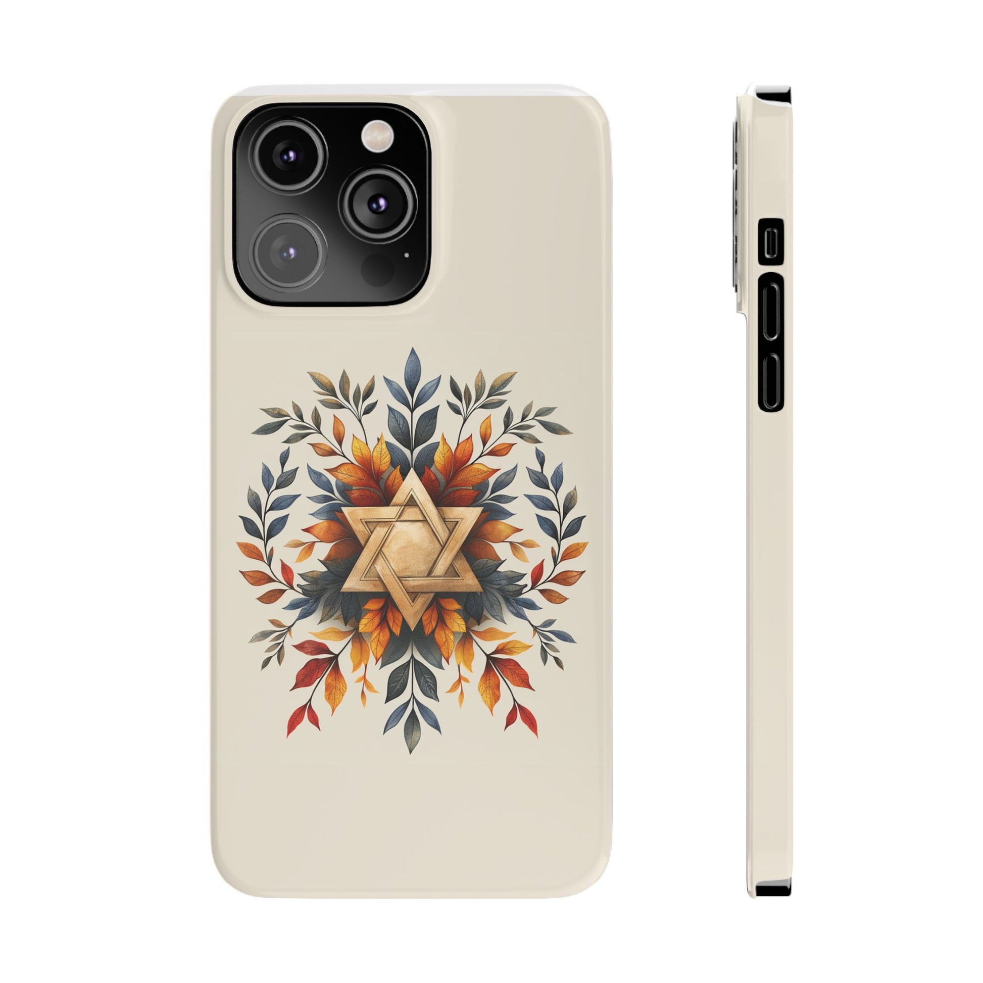 Star of David Wreath Slim Phone Cases - American Zionist