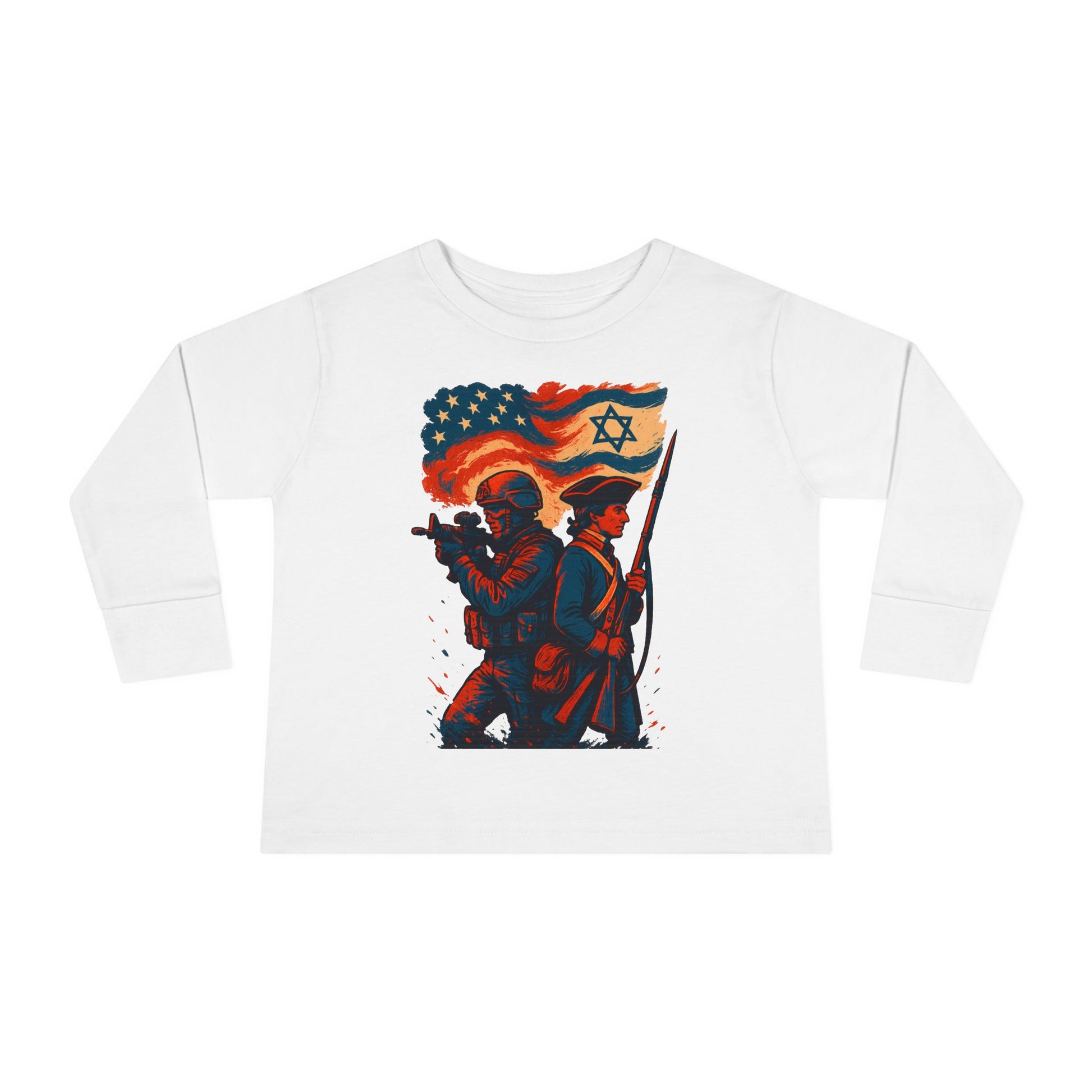 Defenders Across Generations Toddler Long Sleeve Tee - American Zionist