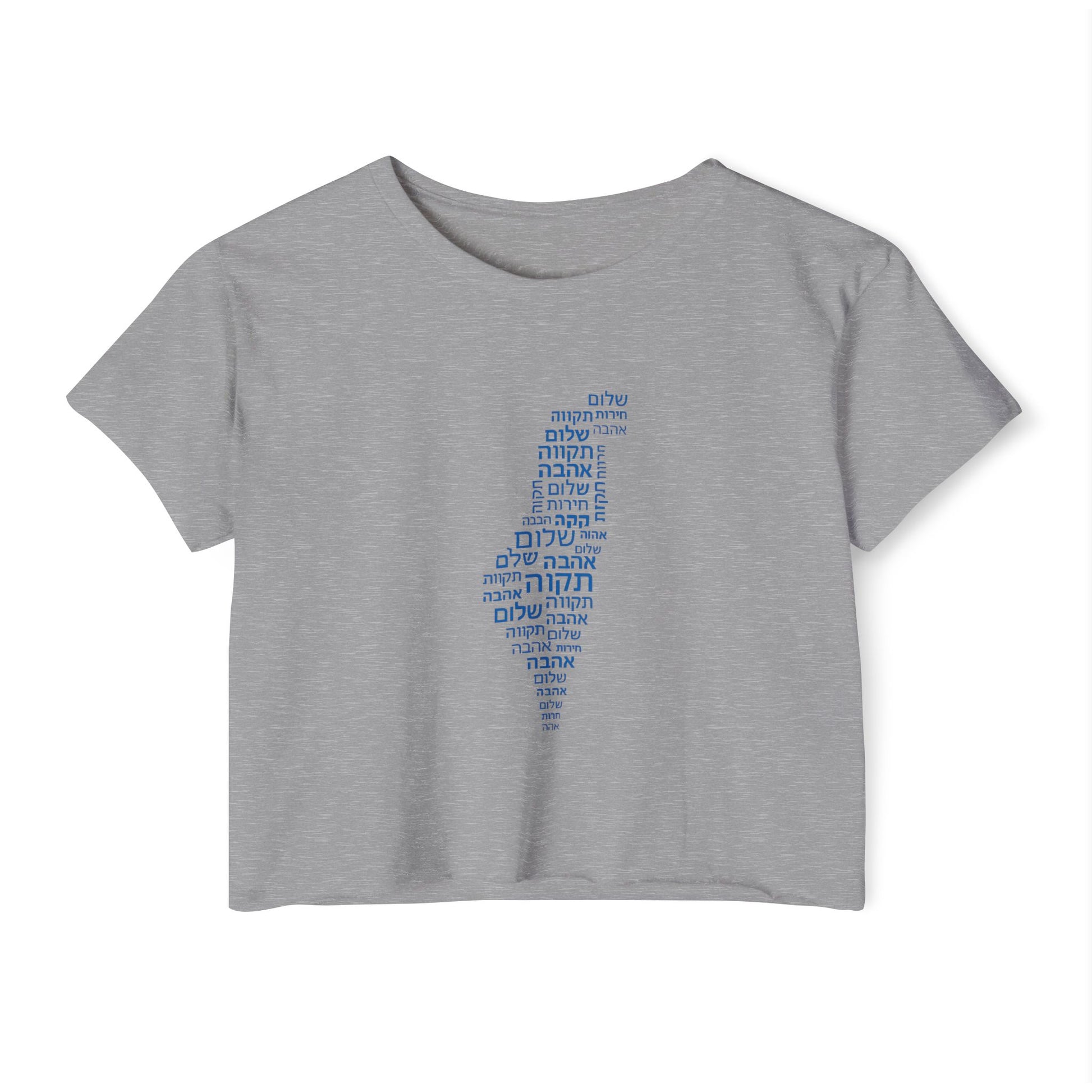 Hebrew Letters Women's Festival Crop Top - American Zionist