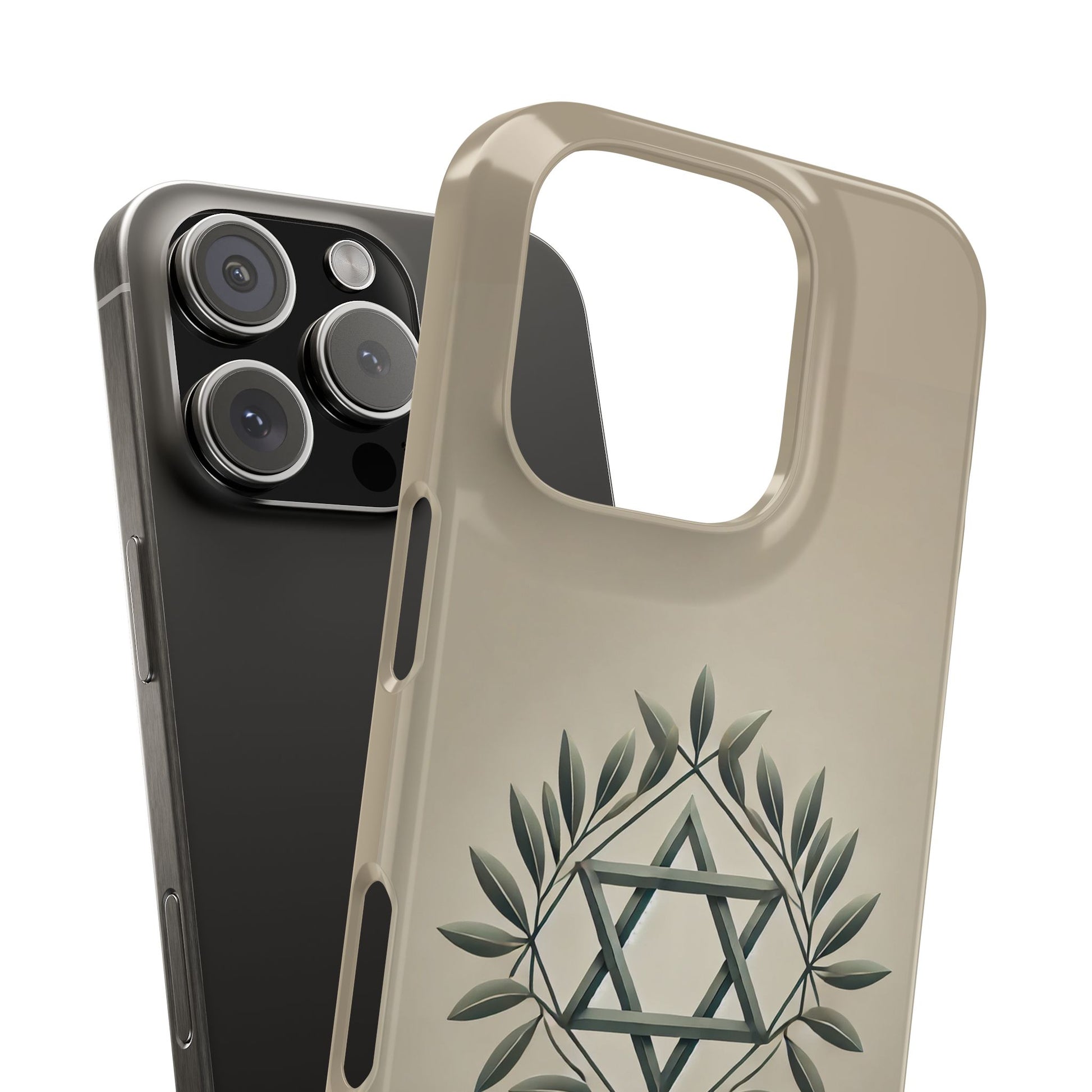 Olive and Star of David Slim Phone Cases - American Zionist
