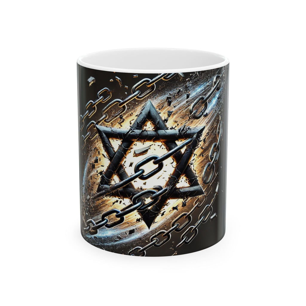 Galaxy Star of David Ceramic Mug 11oz, 150z - American Zionist