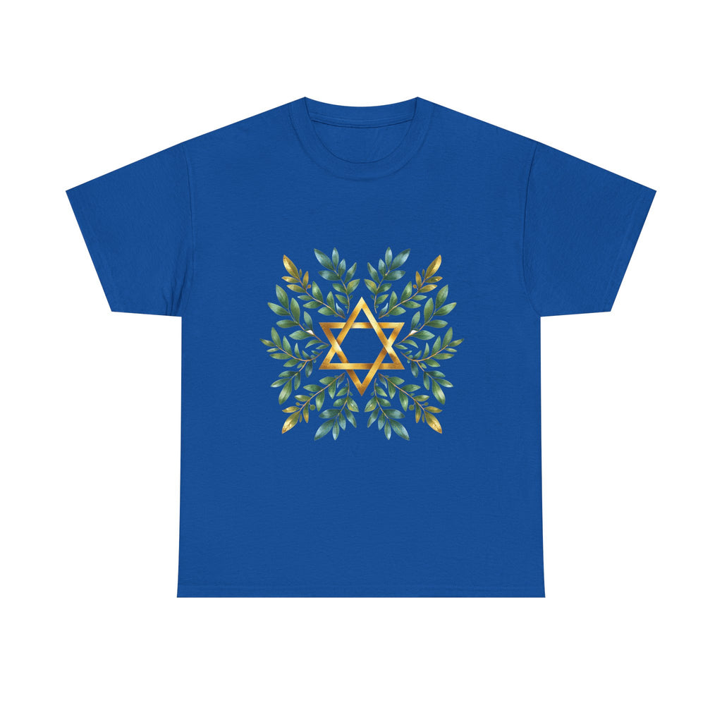 Star of David Wreath Unisex Heavy Cotton Tee - American Zionist