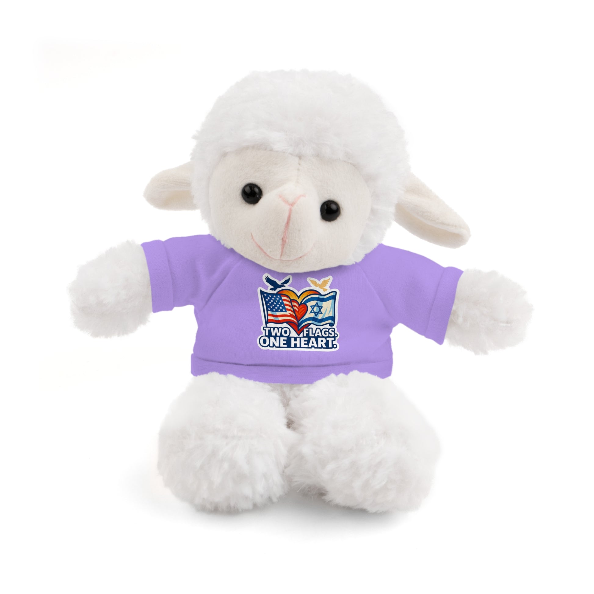 Two Flags. One Heart Stuffed Animals with Tee - American Zionist