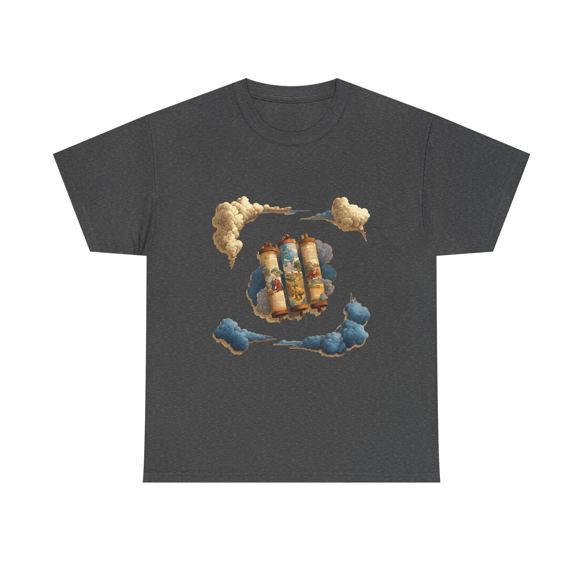 Cloudy Scroll of Moses Unisex Heavy Cotton Tee - American Zionist