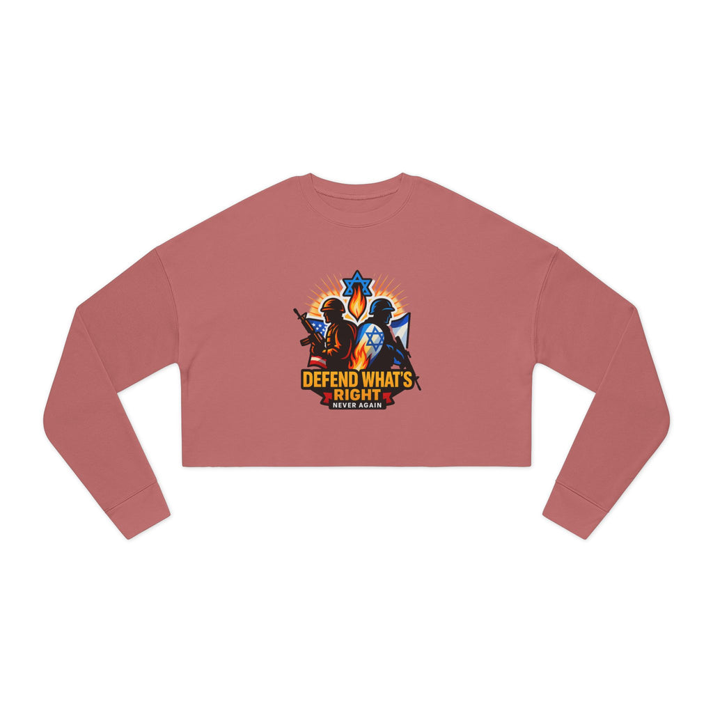 Defend Whats Right Women's Cropped Sweatshirt - American Zionist