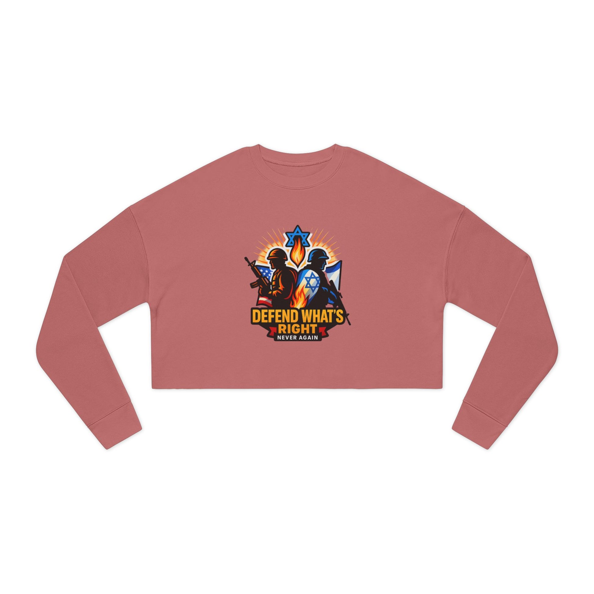Defend Whats Right Women's Cropped Sweatshirt - American Zionist