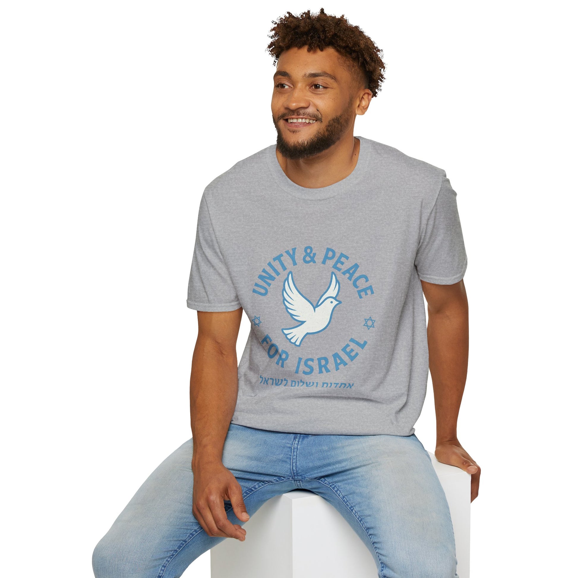 Unity Peace For Israel Unisex Softstyle T-Shirt - American Zionist