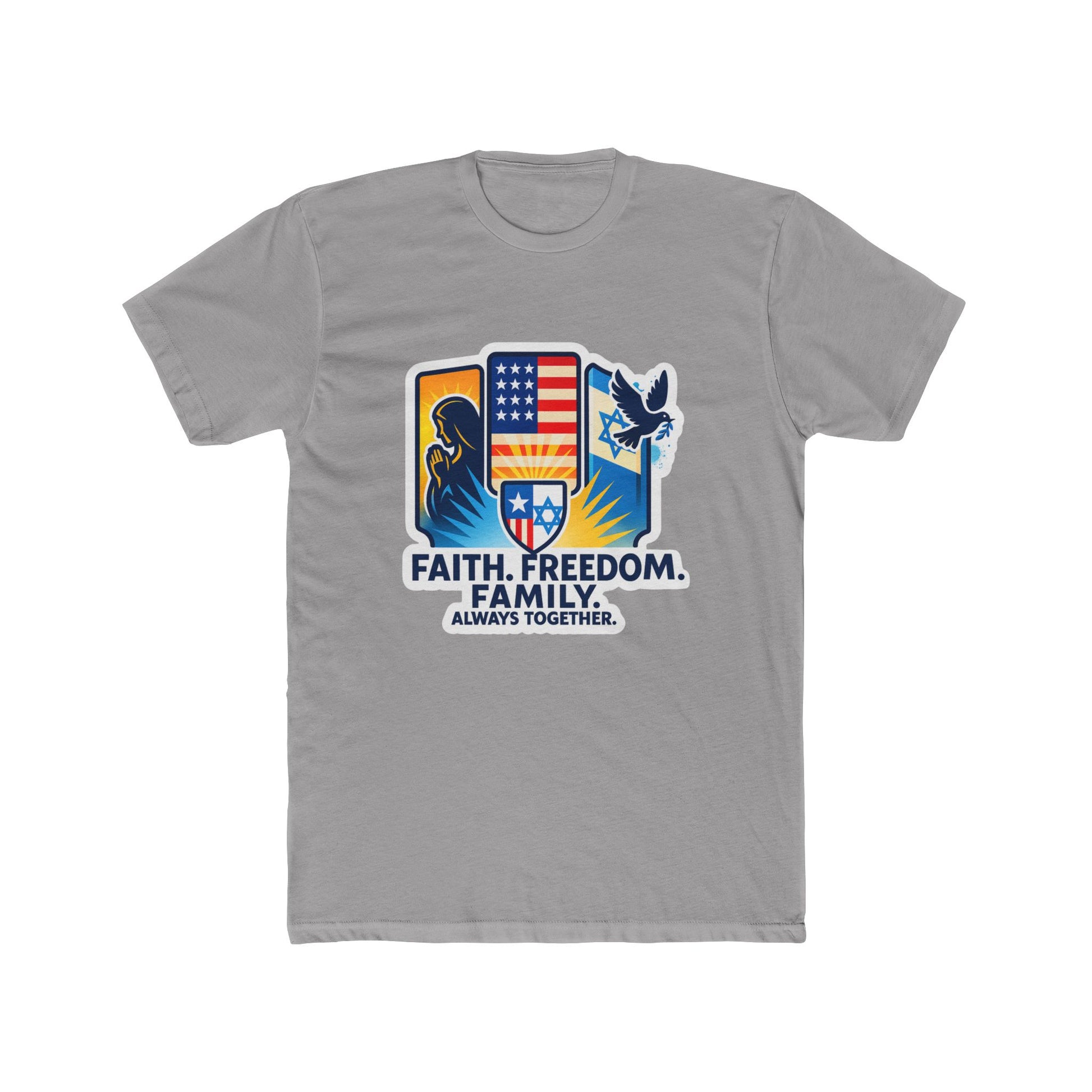 Faith Freedom Family Unisex Cotton Crew Tee - American Zionist