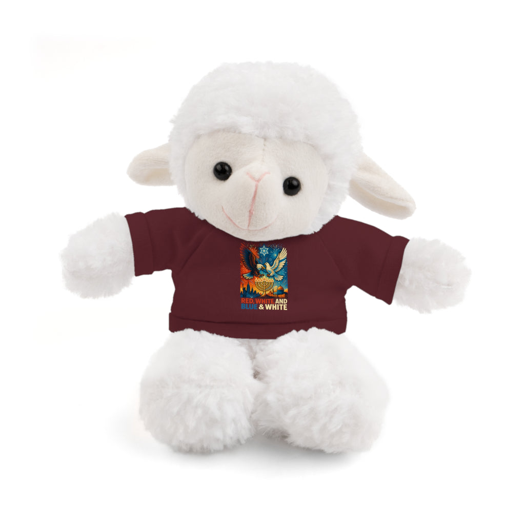 Red White and Blue Stuffed Animals with Tee - American Zionist