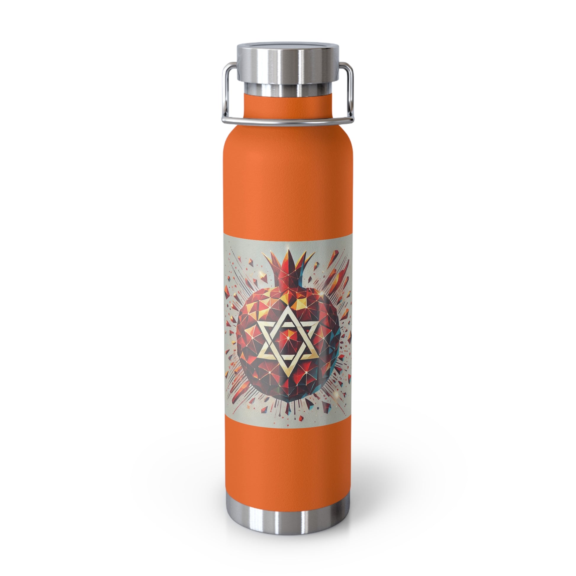 Pomegranate Star of David Copper Vacuum Insulated Bottle, 22oz - American Zionist