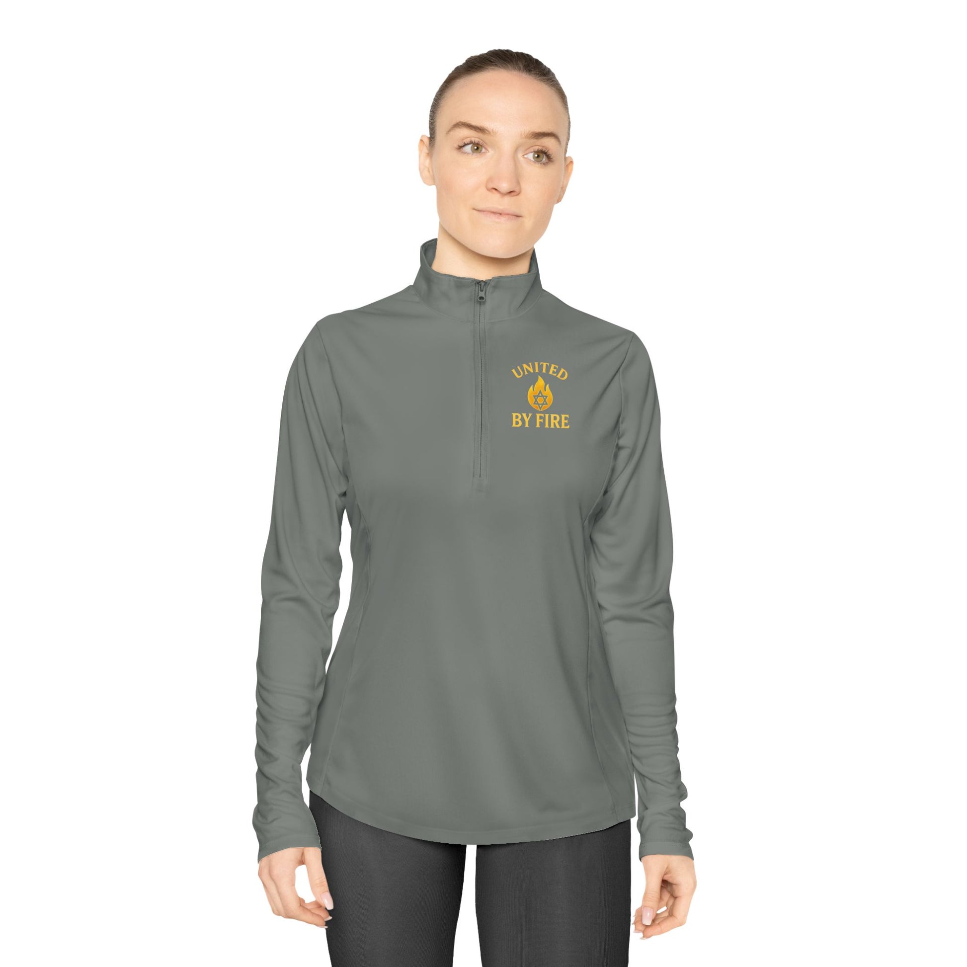 United by Fire Ladies Quarter - Zip Pullover - American Zionist