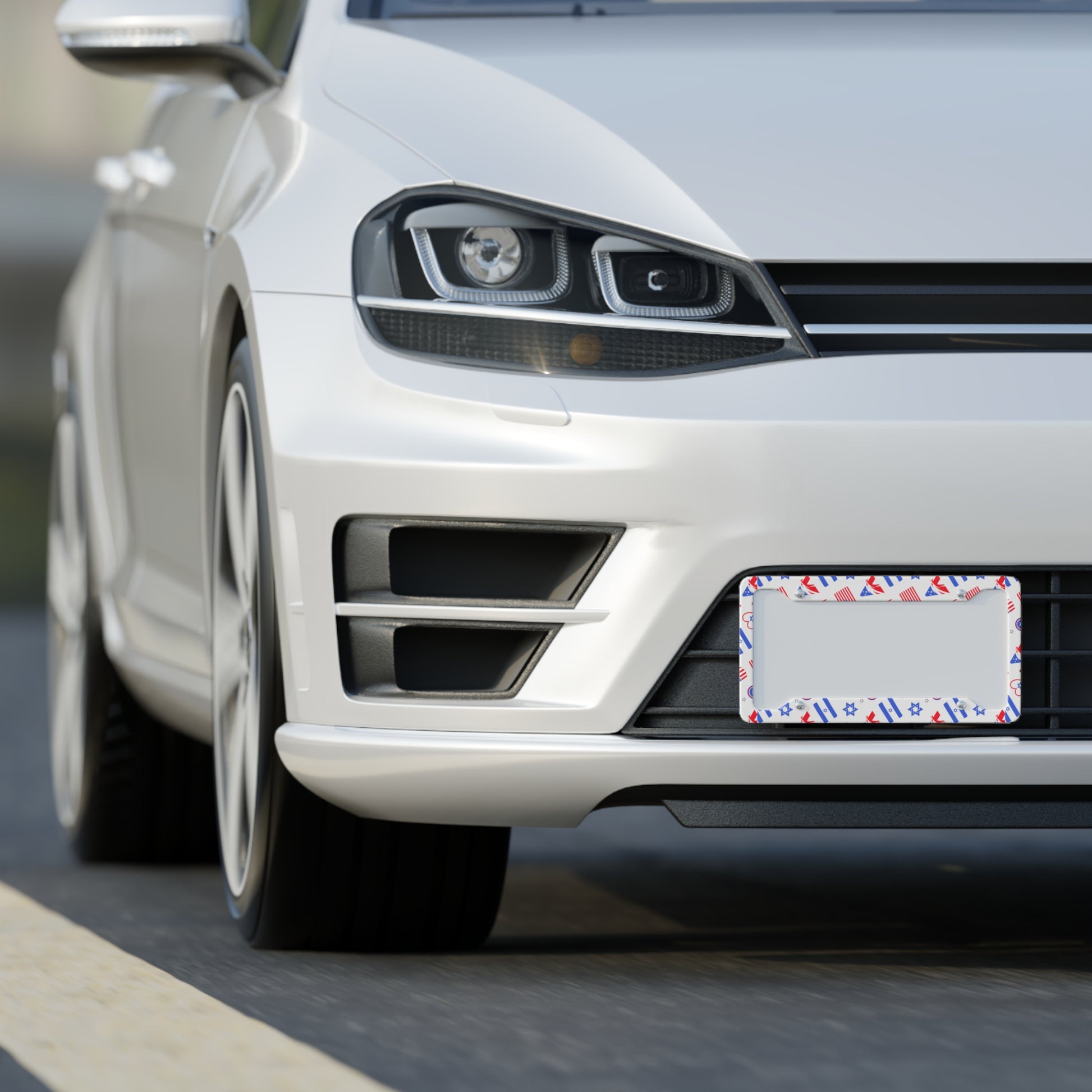 Zionist Heart Pattern License Plate Frame - American Zionist