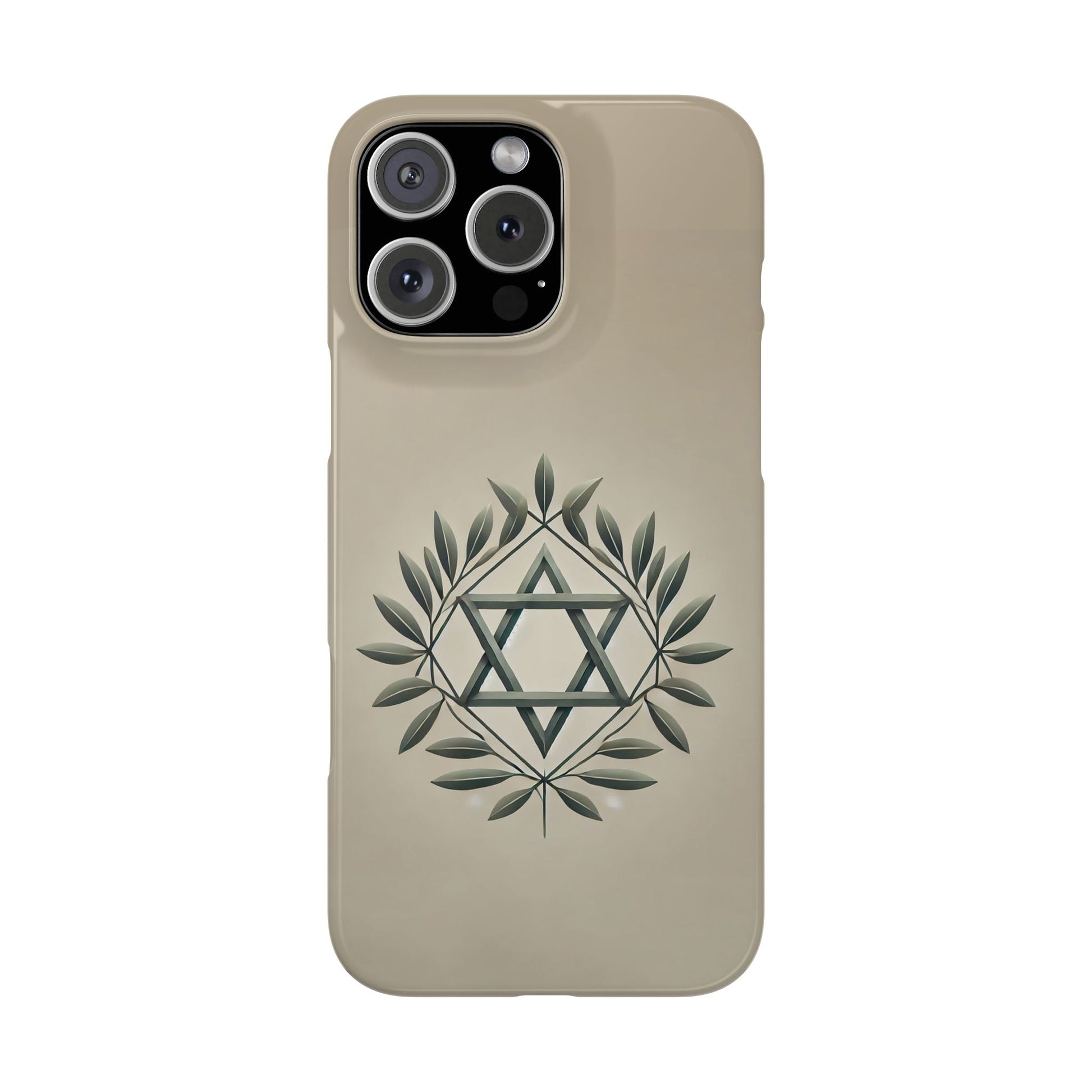Olive and Star of David Slim Phone Cases - American Zionist